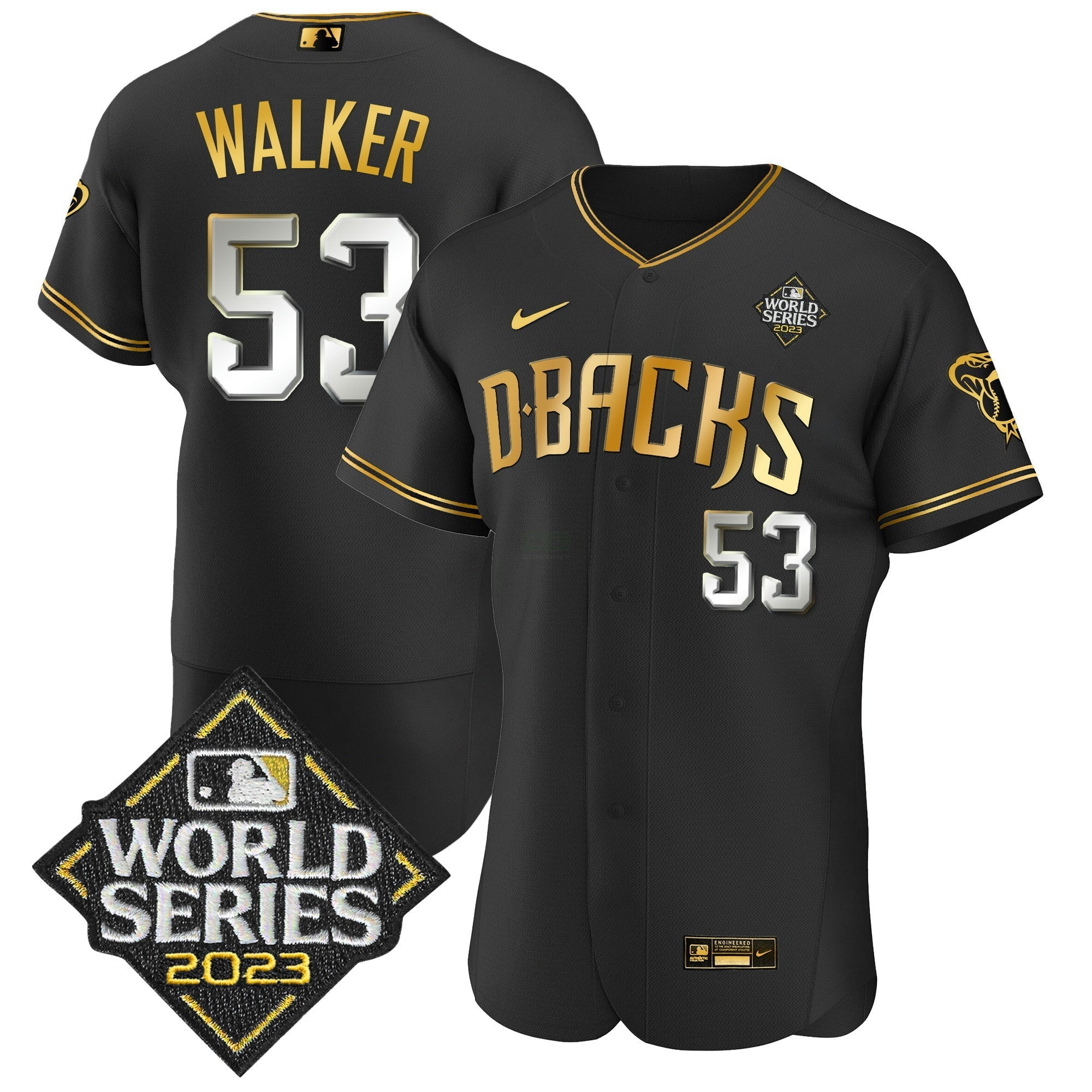 Camisa MLB Men’s 2023 World Series Flex Base Dourada Jersey V2