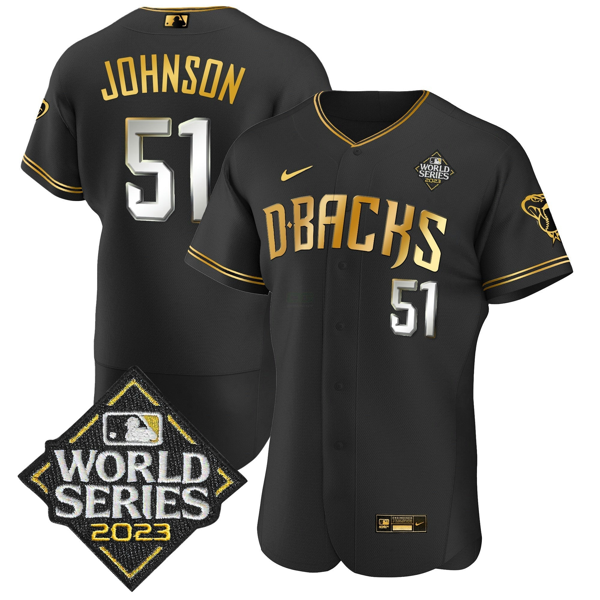 Camisa MLB Men’s 2023 World Series Flex Base Dourada Jersey V2