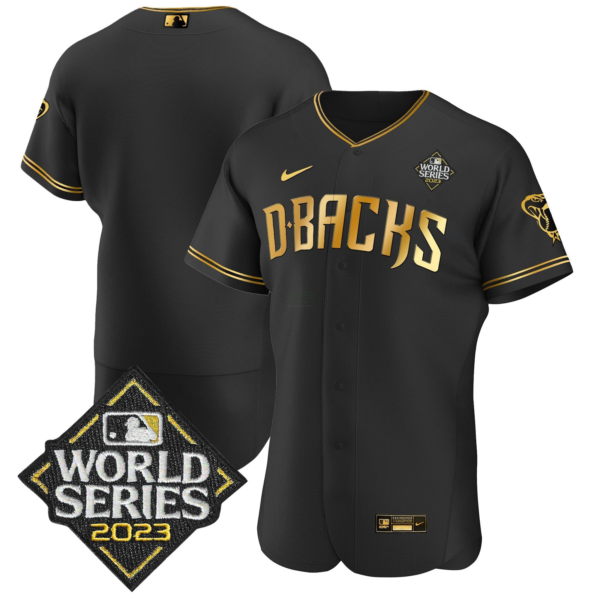 Camisa MLB Men’s 2023 World Series Flex Base Dourada Jersey V2