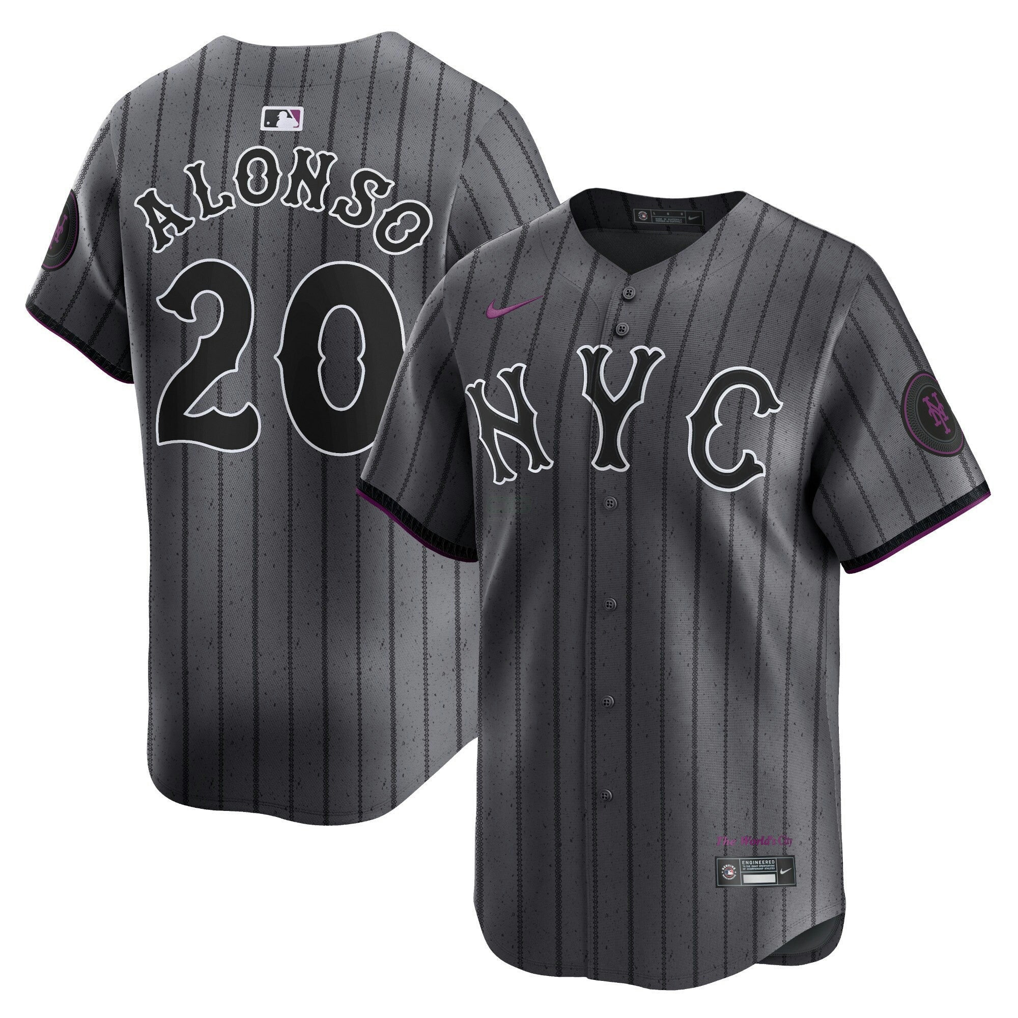 Camisa MLB Men’s 2024 City Connect Vapor Premier Limited Jersey – Graphite