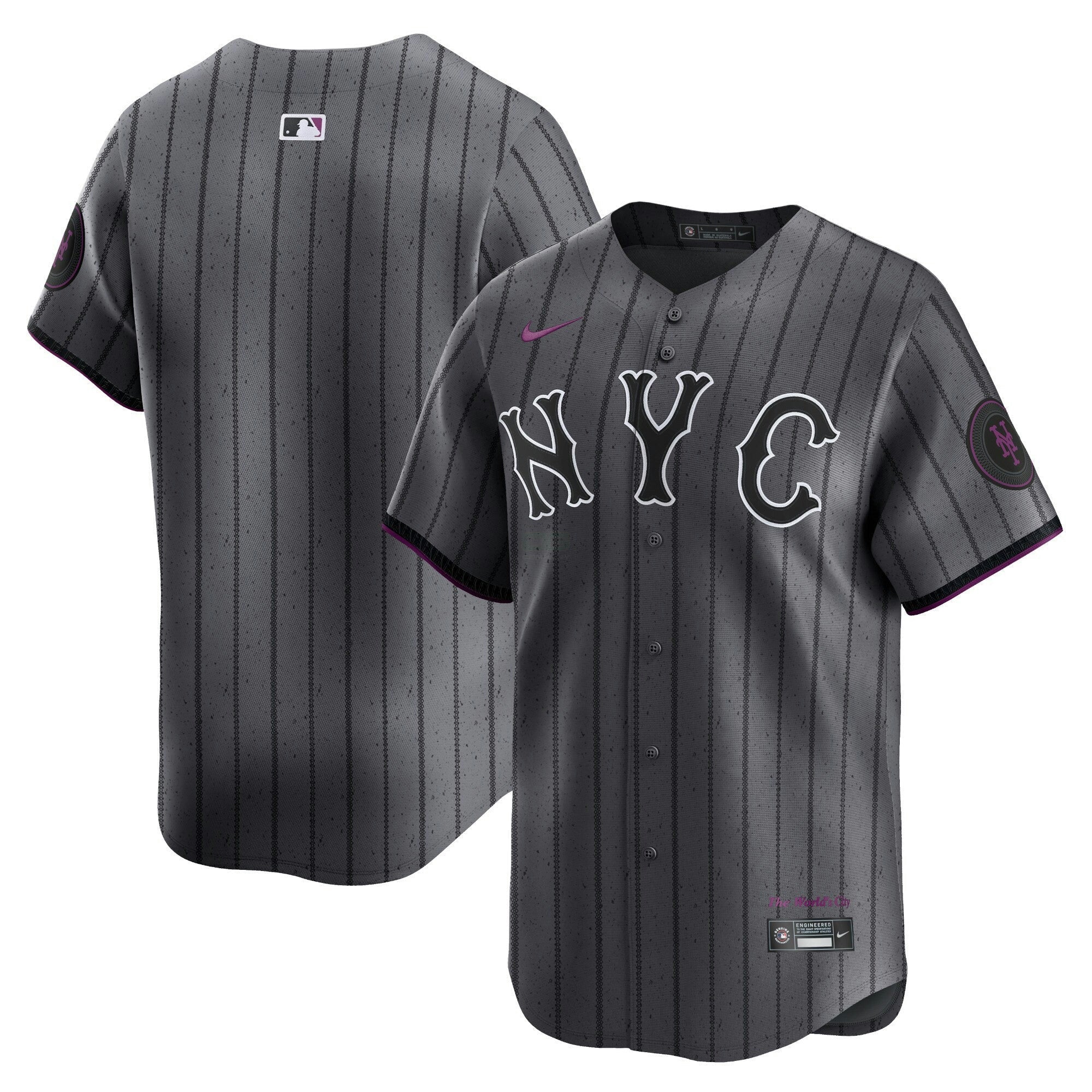 Camisa MLB Men’s 2024 City Connect Vapor Premier Limited Jersey – Graphite