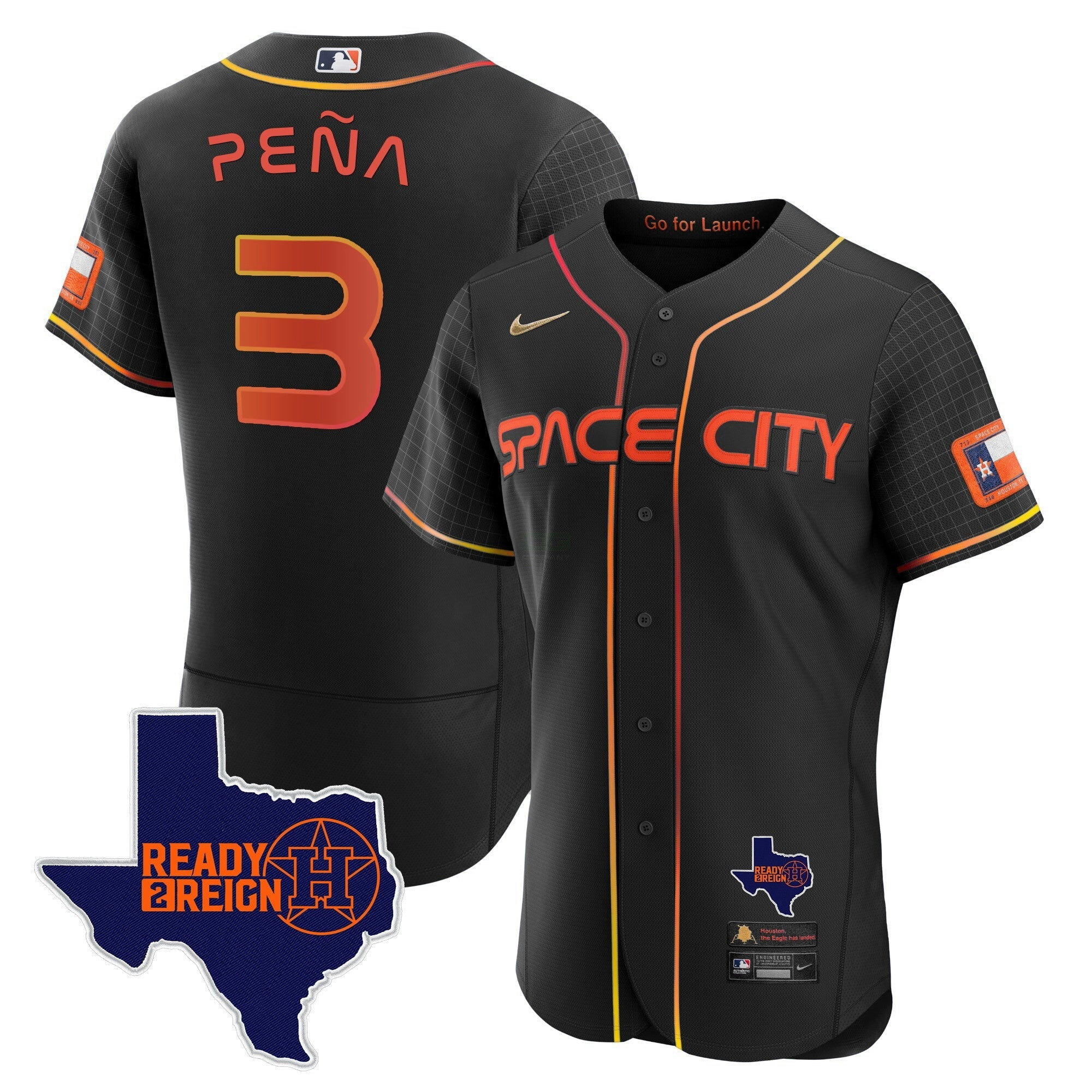 Camisa MLB Men’s 2024 Space City Ready 2 Reign Flex Base Jersey