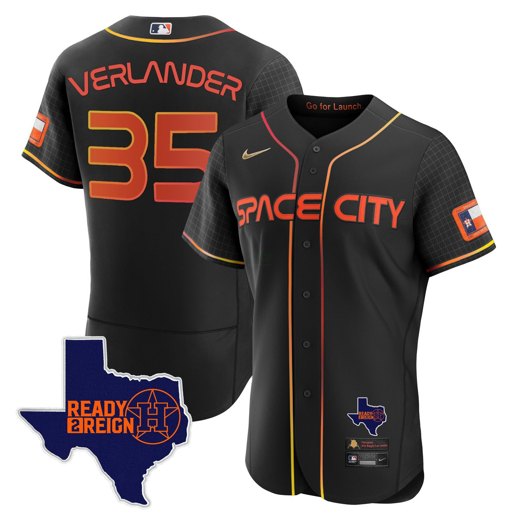 Camisa MLB Men’s 2024 Space City Ready 2 Reign Flex Base Jersey