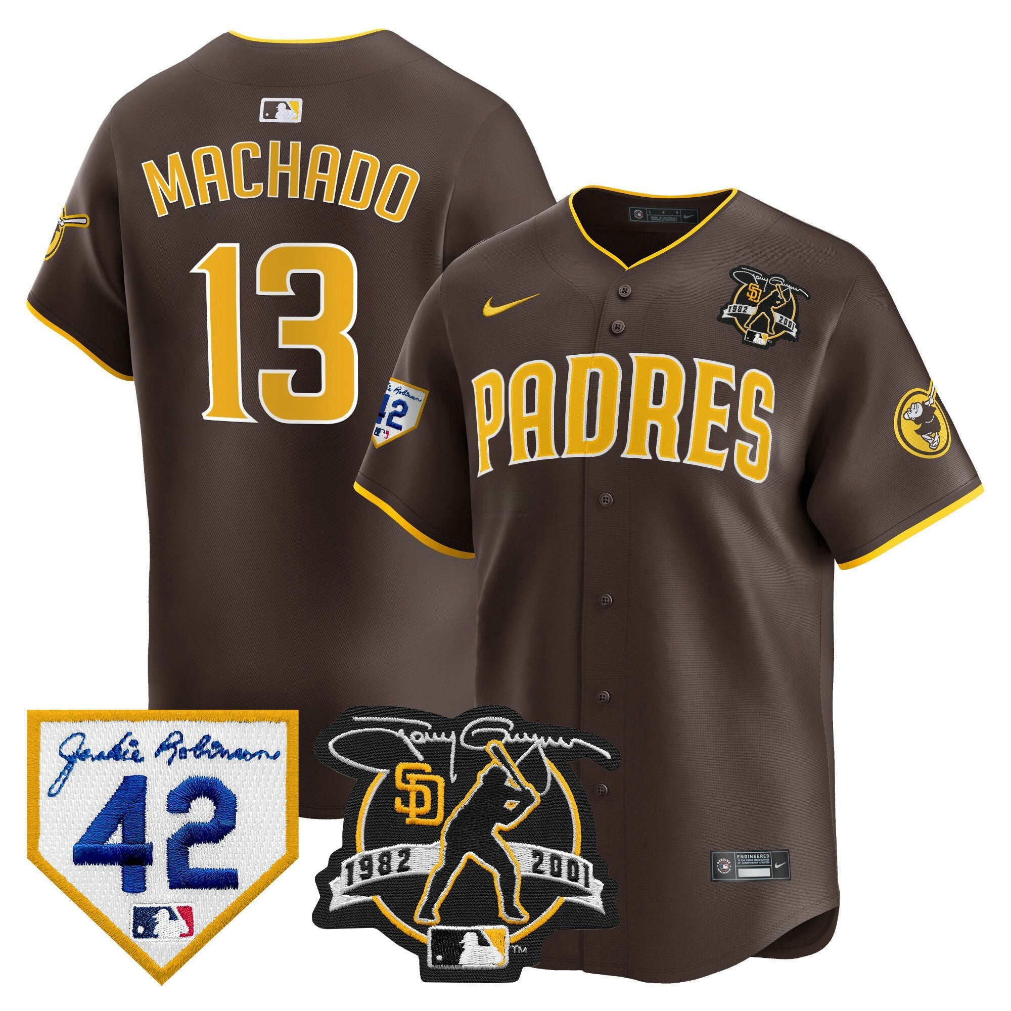 Camisa MLB Men’s 2024 Tony Gwynn & Robinson Patch Vapor Premier Limited Jersey
