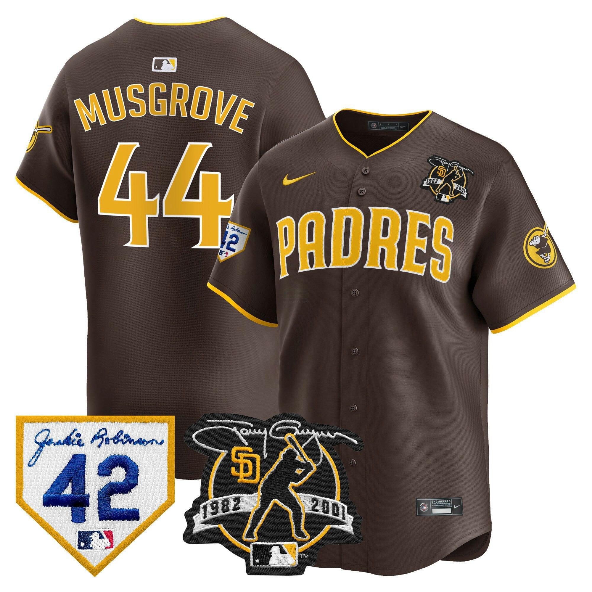 Camisa MLB Men’s 2024 Tony Gwynn & Robinson Patch Vapor Premier Limited Jersey