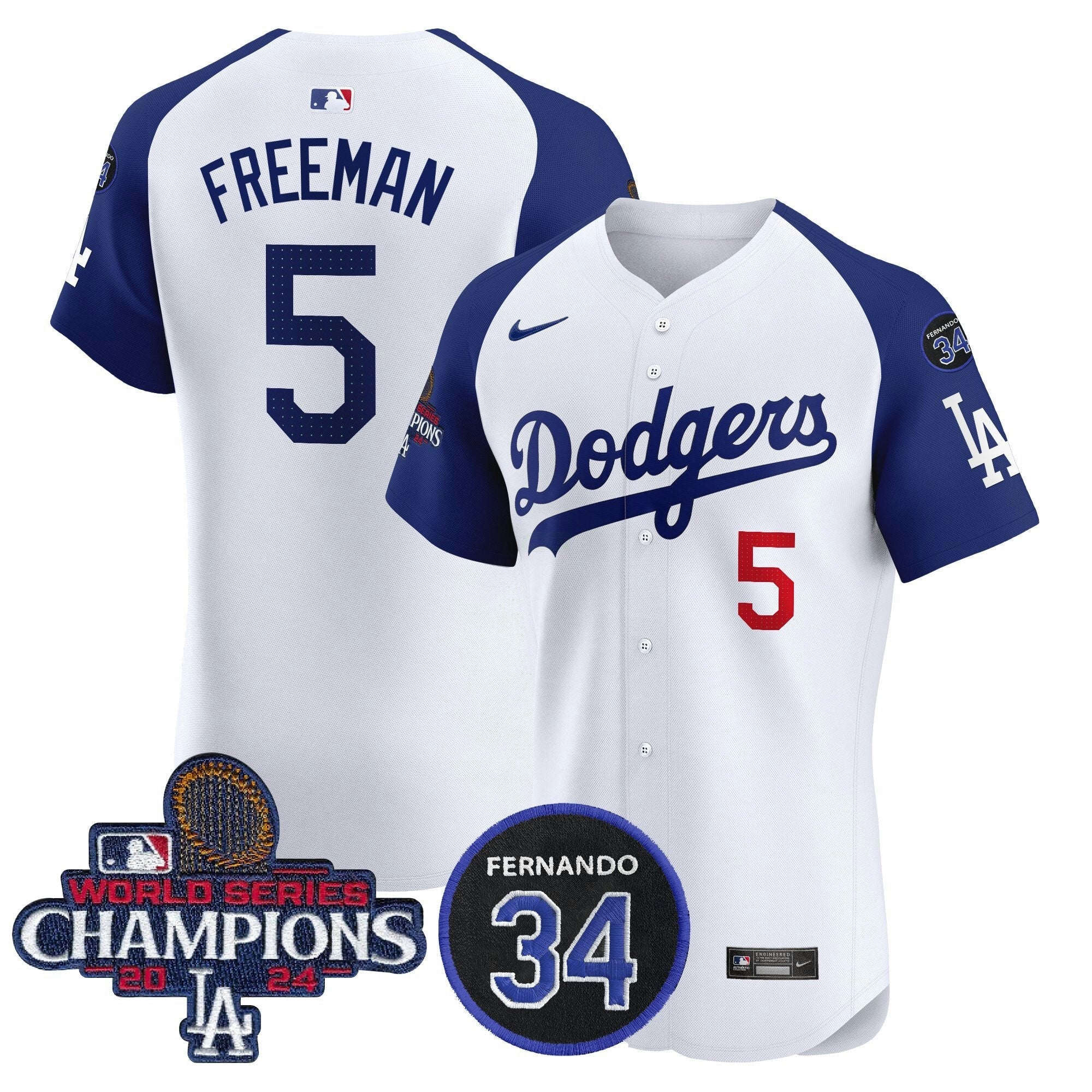 Camisa MLB Men’s 2024 World Series Champions Patch Vapor Premier Elite Jersey V2