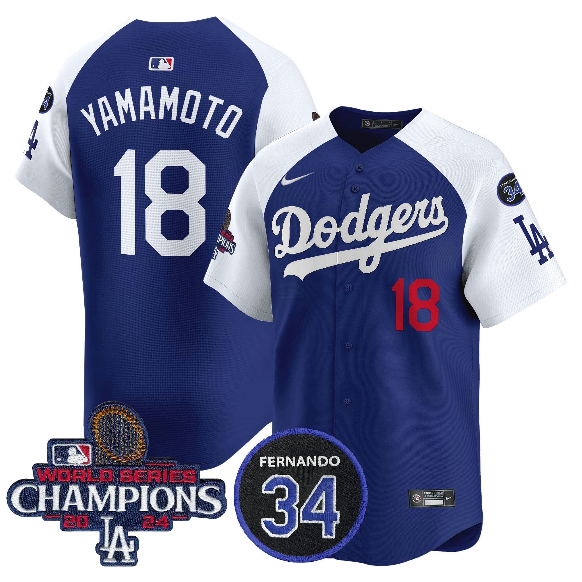 Camisa MLB Men’s 2024 World Series Champions Patch Vapor Premier Limited Jersey V2