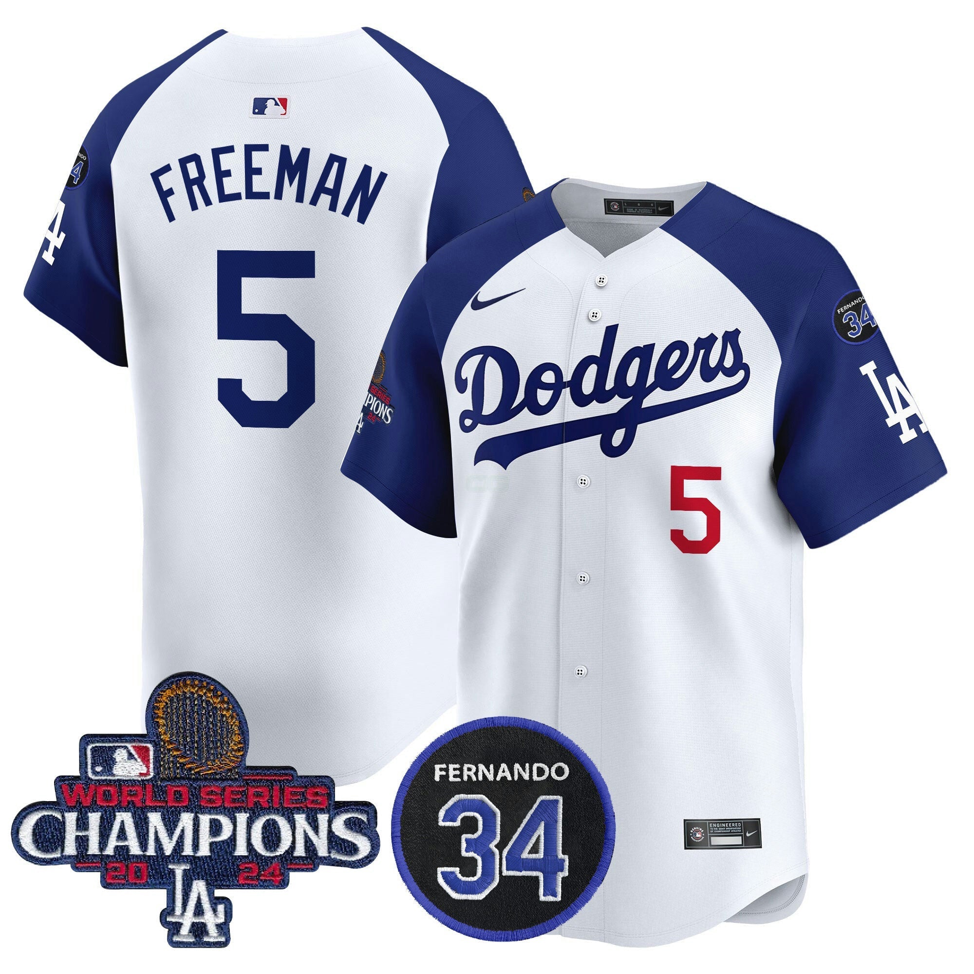 Camisa MLB Men’s 2024 World Series Champions Patch Vapor Premier Limited Jersey V2