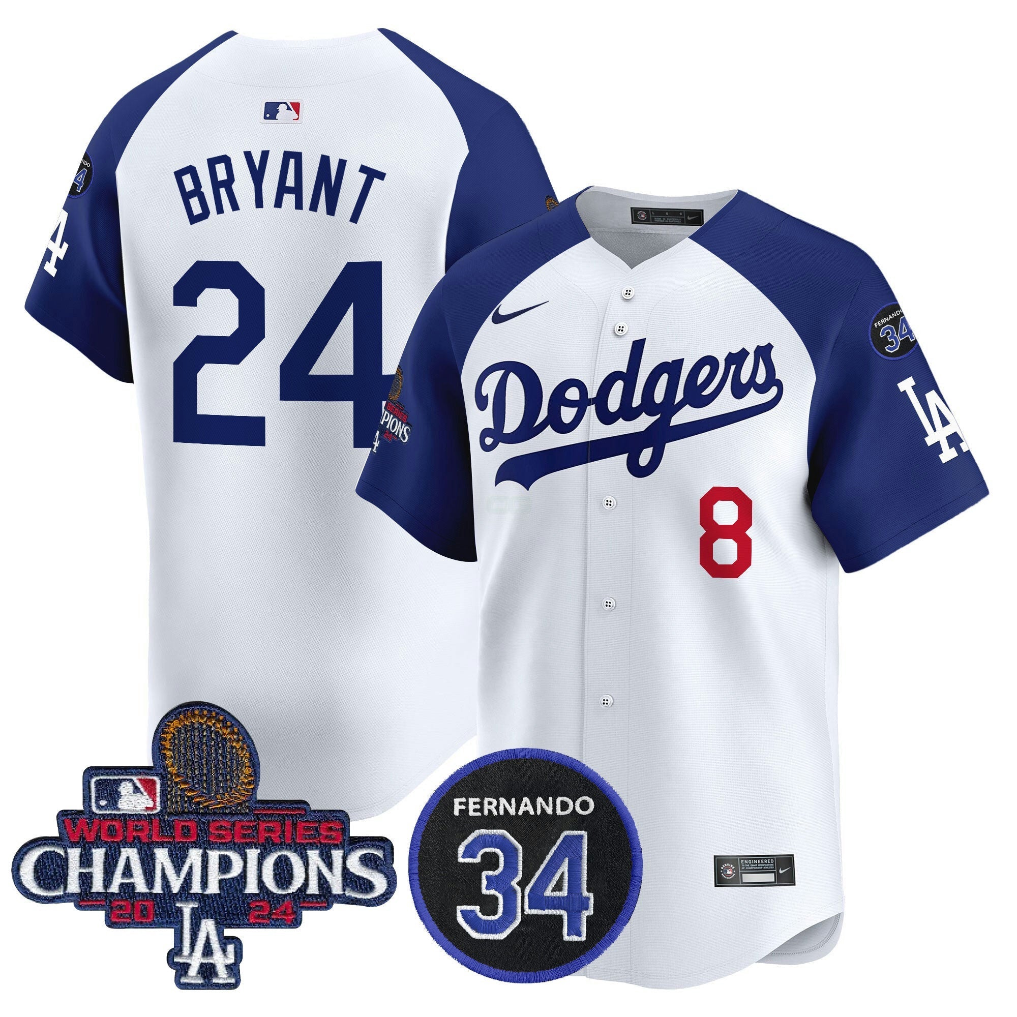 Camisa MLB Men’s 2024 World Series Champions Patch Vapor Premier Limited Jersey V2
