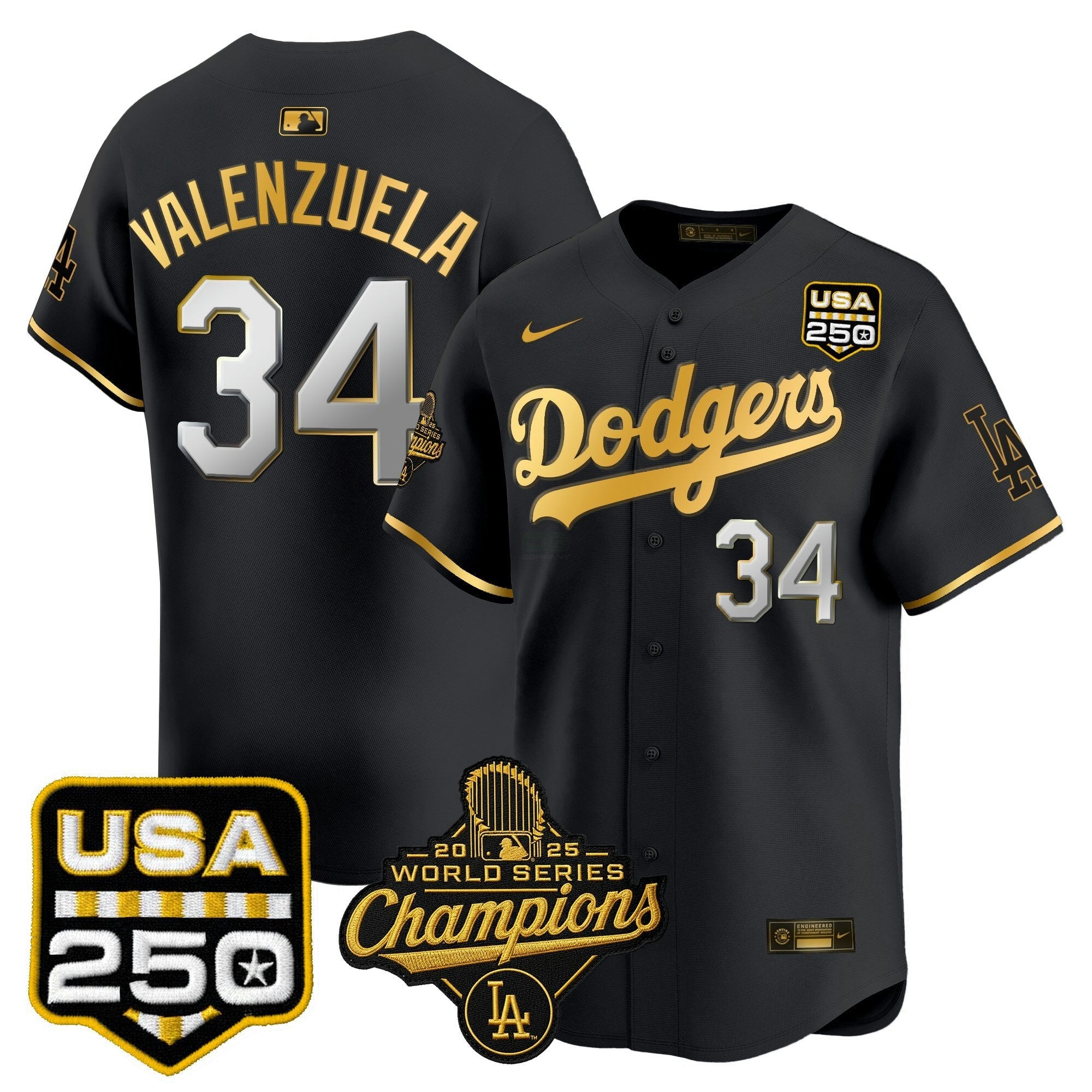 Camisa MLB Men’s 2025 World Series Champions & 250America Patch Vapor Premier Limited Jersey