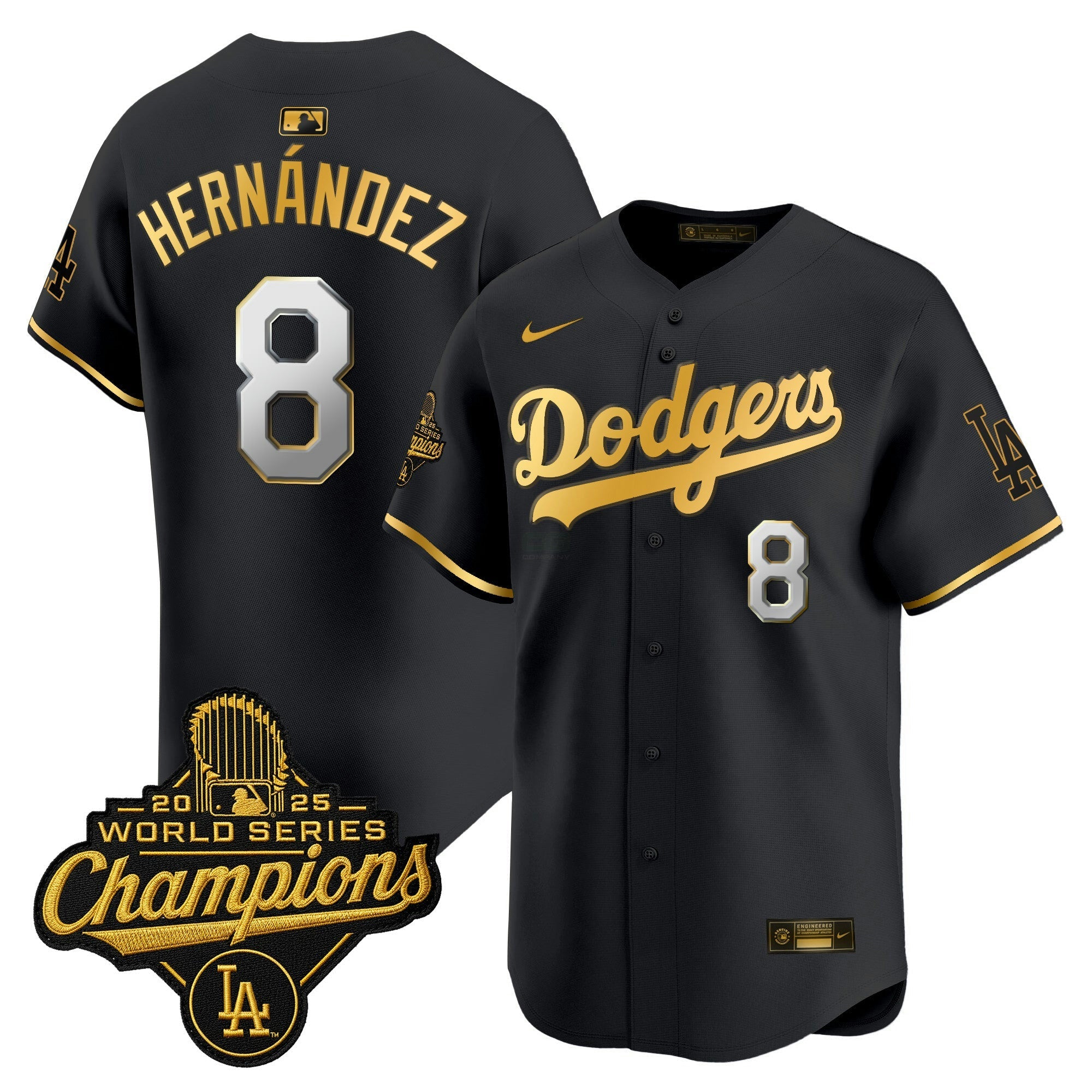 Camisa MLB Men’s 2025 World Series Champions Patch Dourada Trim Vapor Premier Limited Jersey