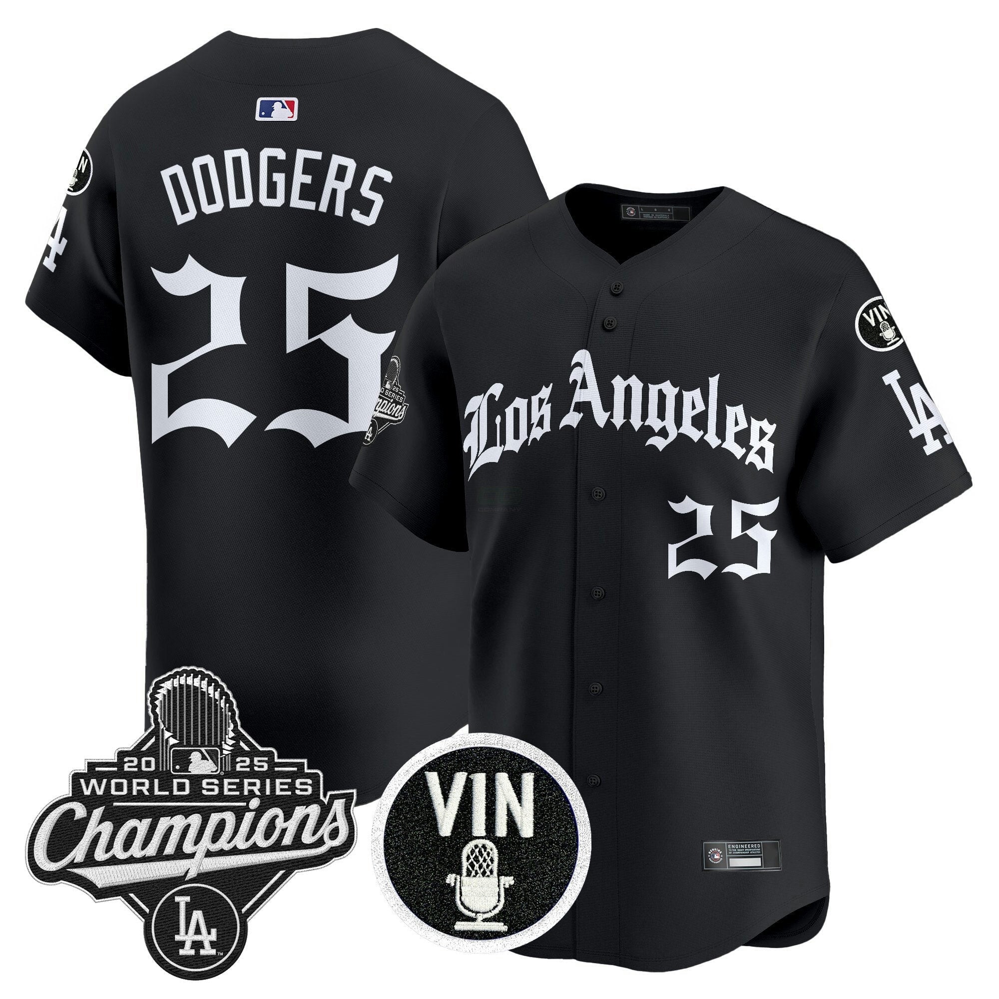 Camisa MLB Men’s 2025 World Series Champions Vapor Premier Limited Jersey – LA Gothic Edition