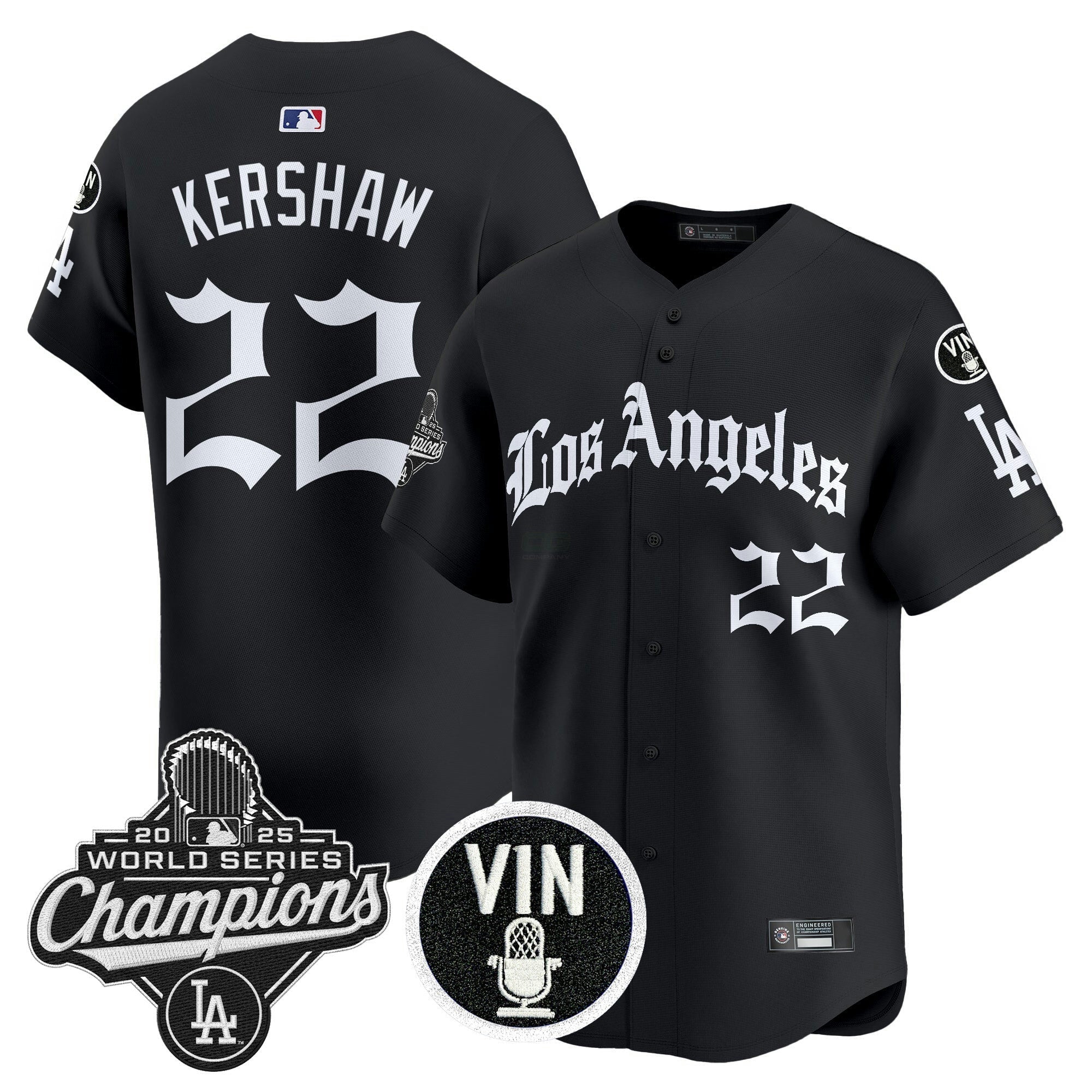 Camisa MLB Men’s 2025 World Series Champions Vapor Premier Limited Jersey – LA Gothic Edition