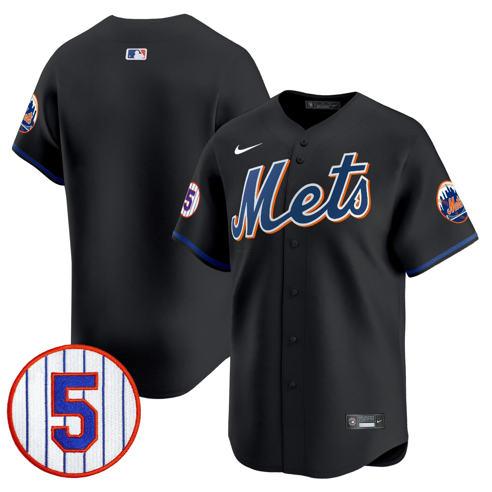 Camisa MLB Men’s #5 David Wright Number Retirement Patch Vapor Premier Limited Jersey