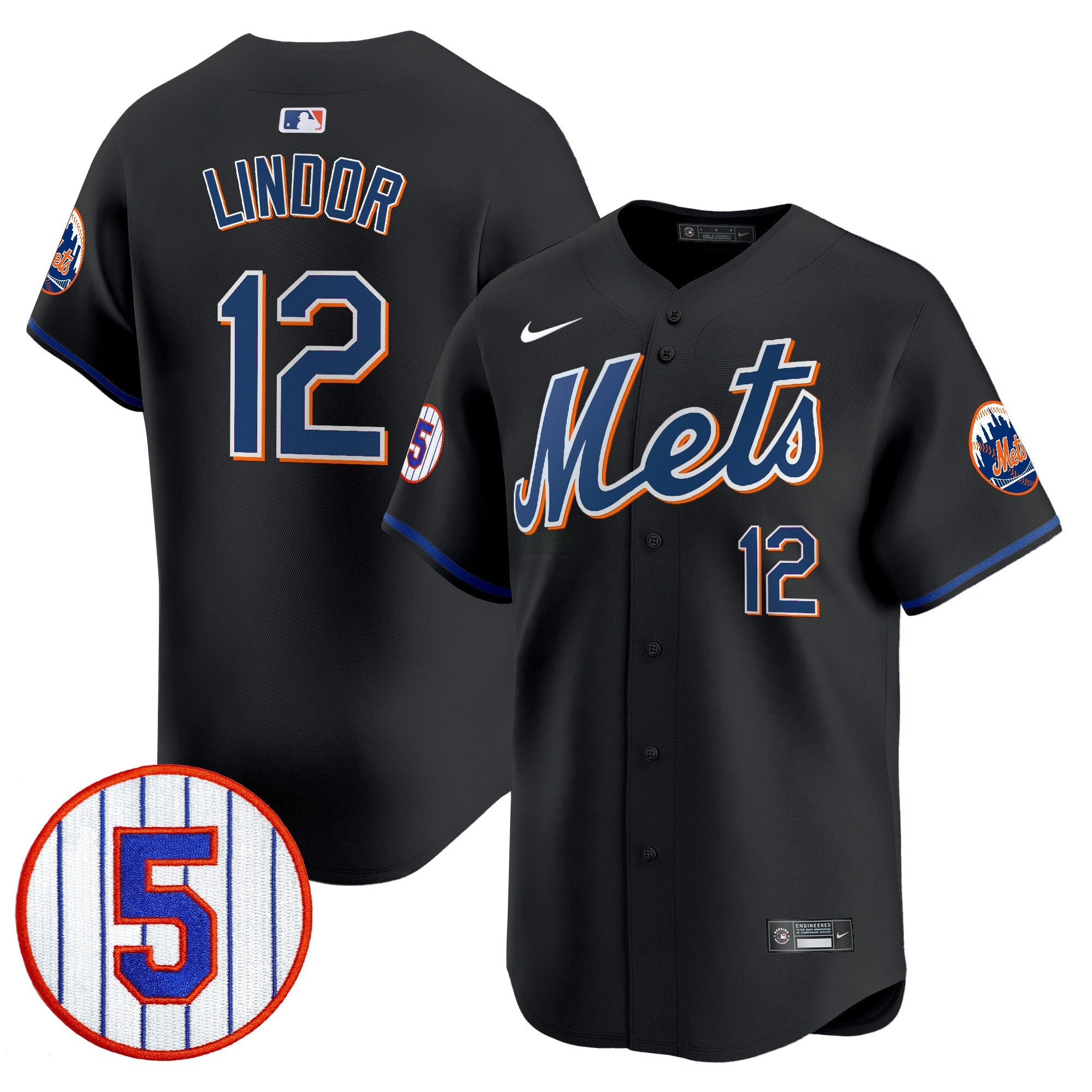 Camisa MLB Men’s #5 David Wright Number Retirement Patch Vapor Premier Limited Jersey