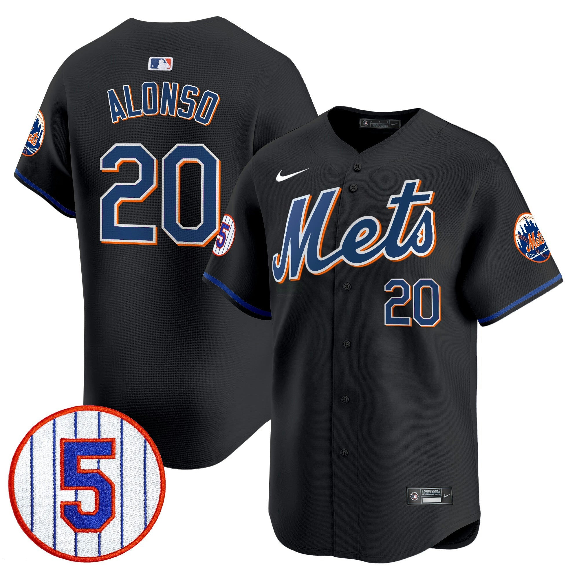 Camisa MLB Men’s #5 David Wright Number Retirement Patch Vapor Premier Limited Jersey