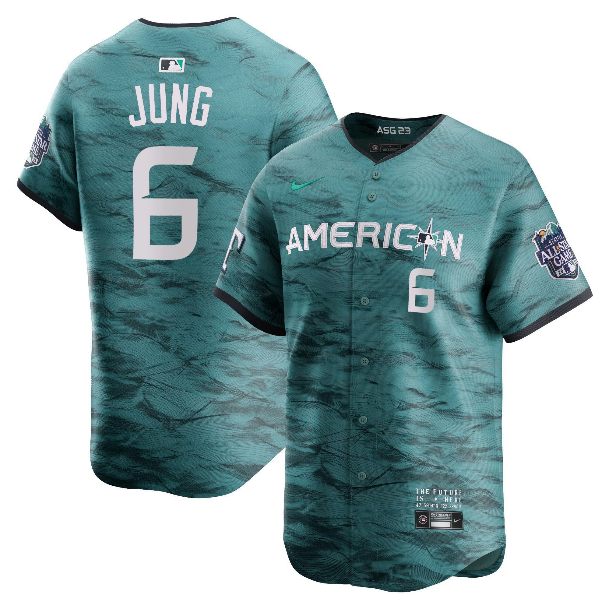 Camisa MLB Men’s American League 2023 All-Star Game Azul-petróleo Jersey