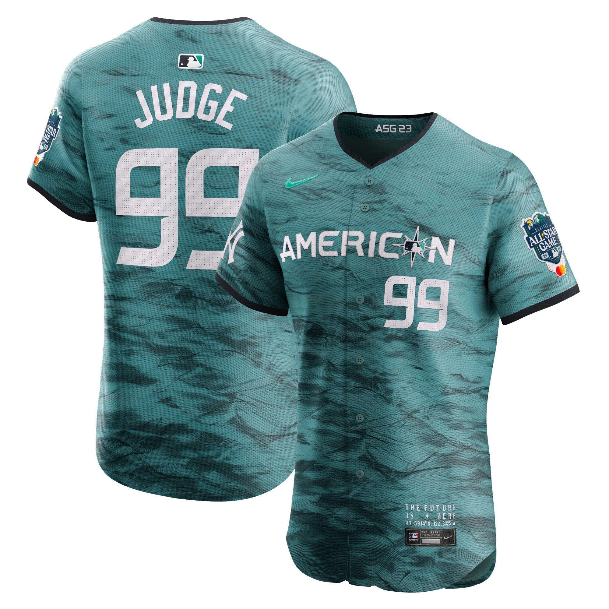 Camisa MLB Men’s American League 2023 All-Star Game Azul-petróleo Jersey