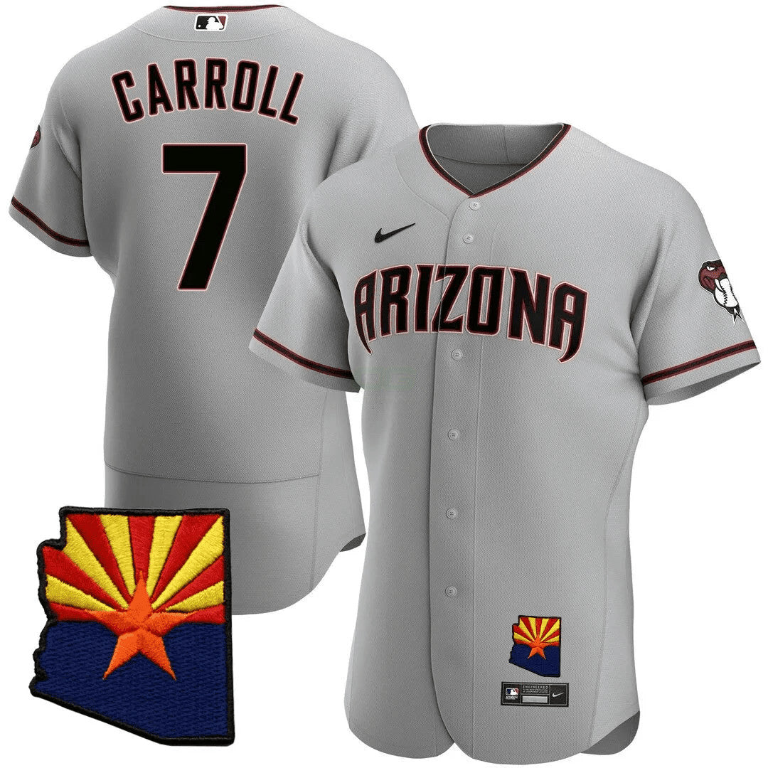 Camisa MLB Men’s Arizona Arizona State & 25th Anniversary Year Patch Jersey