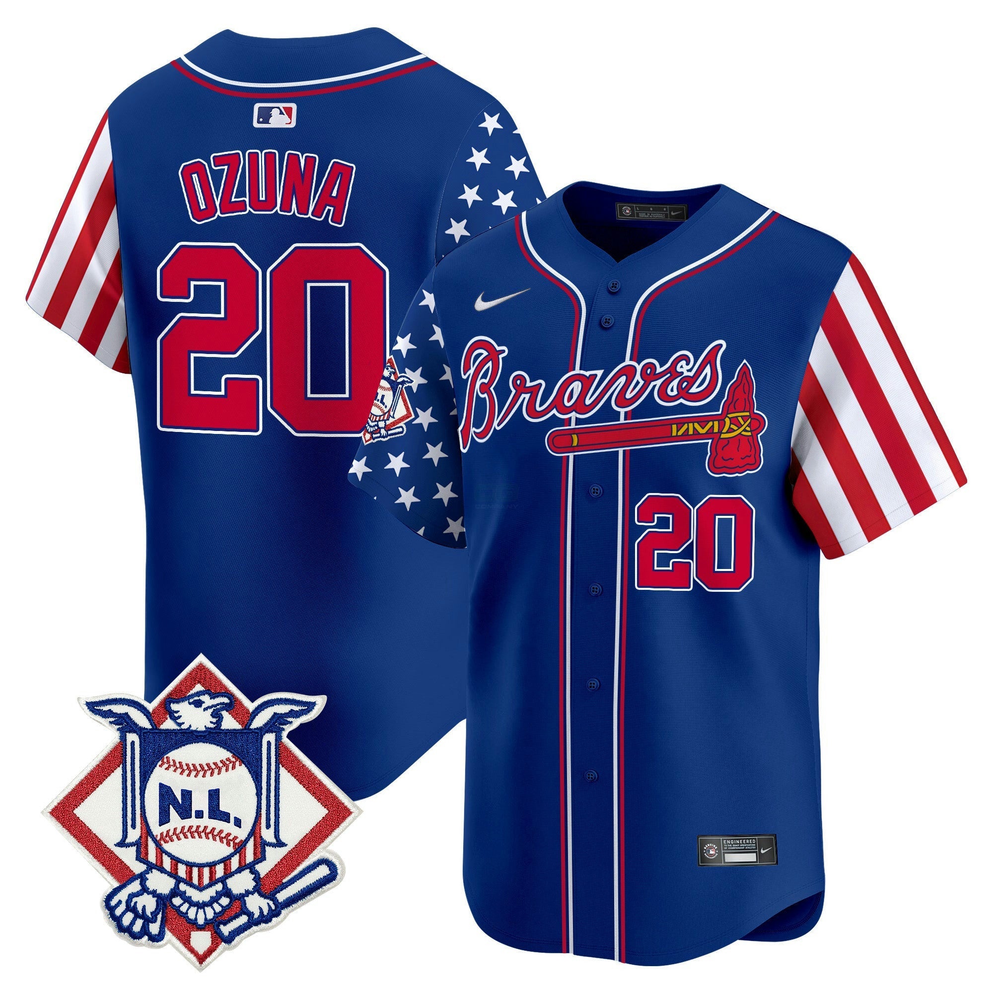 Camisa MLB Men’s Atlanta 2024 Fourth of July Vapor Premier Limited Jersey V2