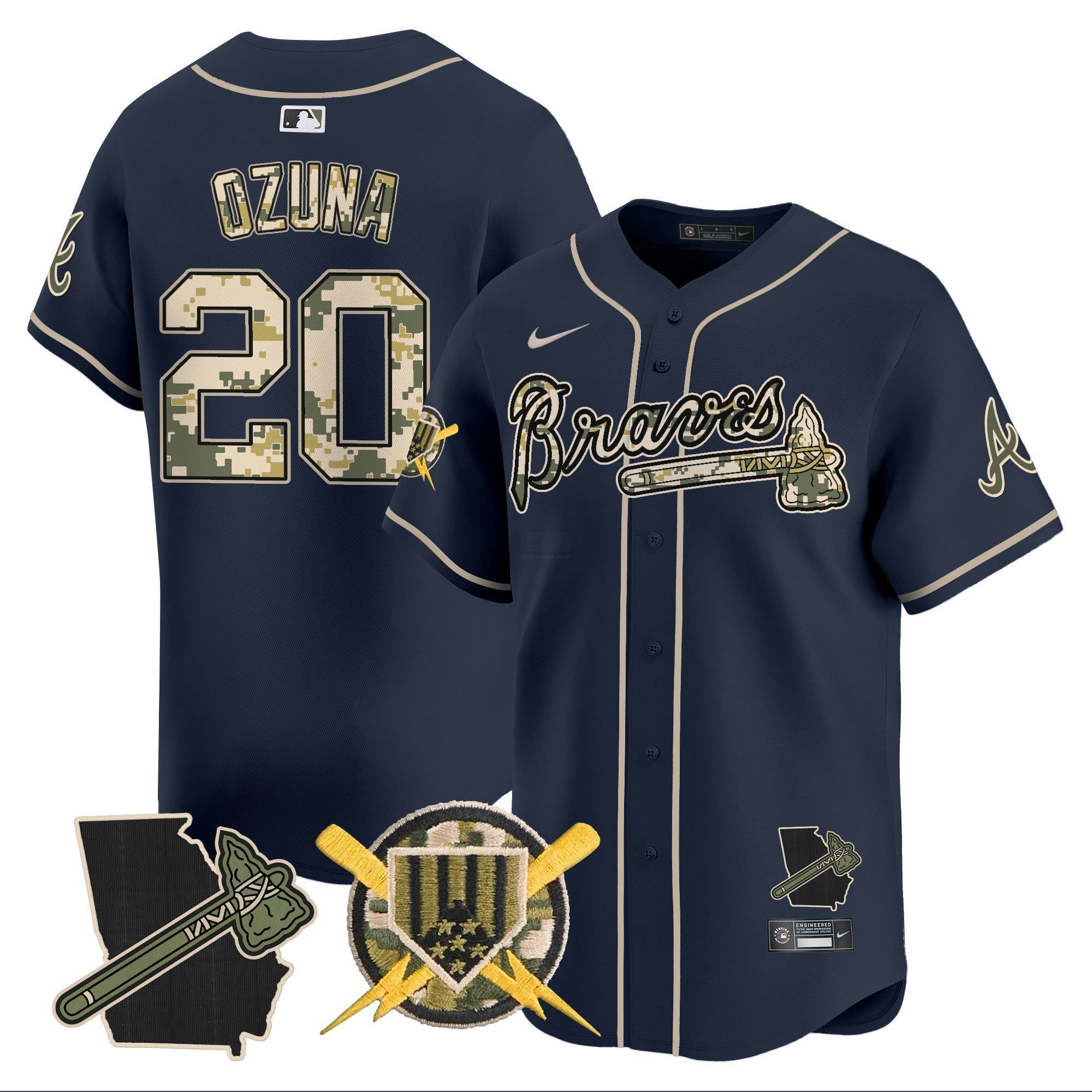 Camisa MLB Men’s Atlanta Armed Forces Day Vapor Premier Limited Jersey