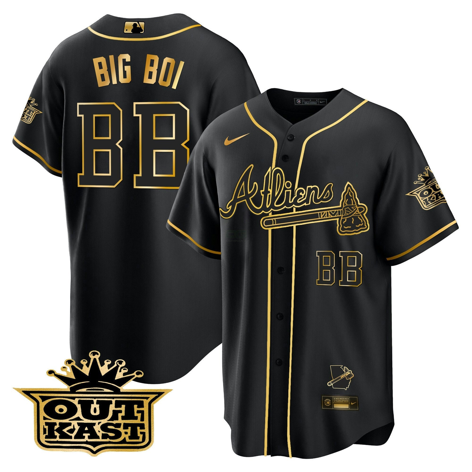 Camisa MLB Men’s Atlanta Atliens Cool Base Jersey V2