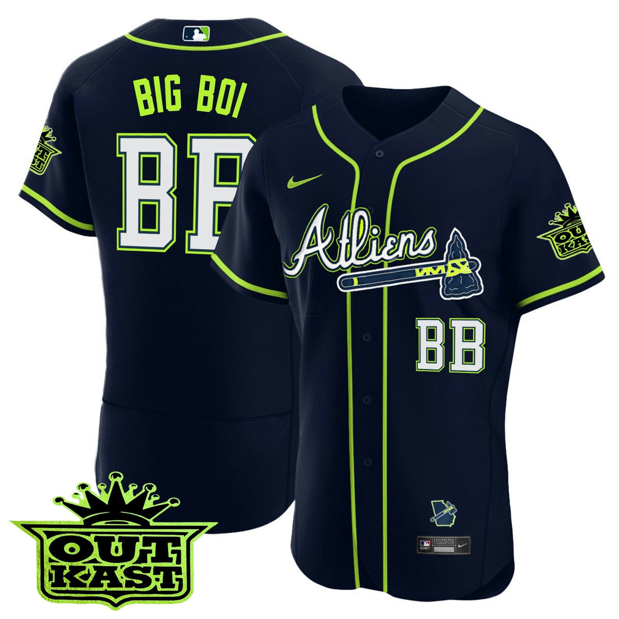 Camisa MLB Men’s Atlanta Atliens Flex Base Jersey