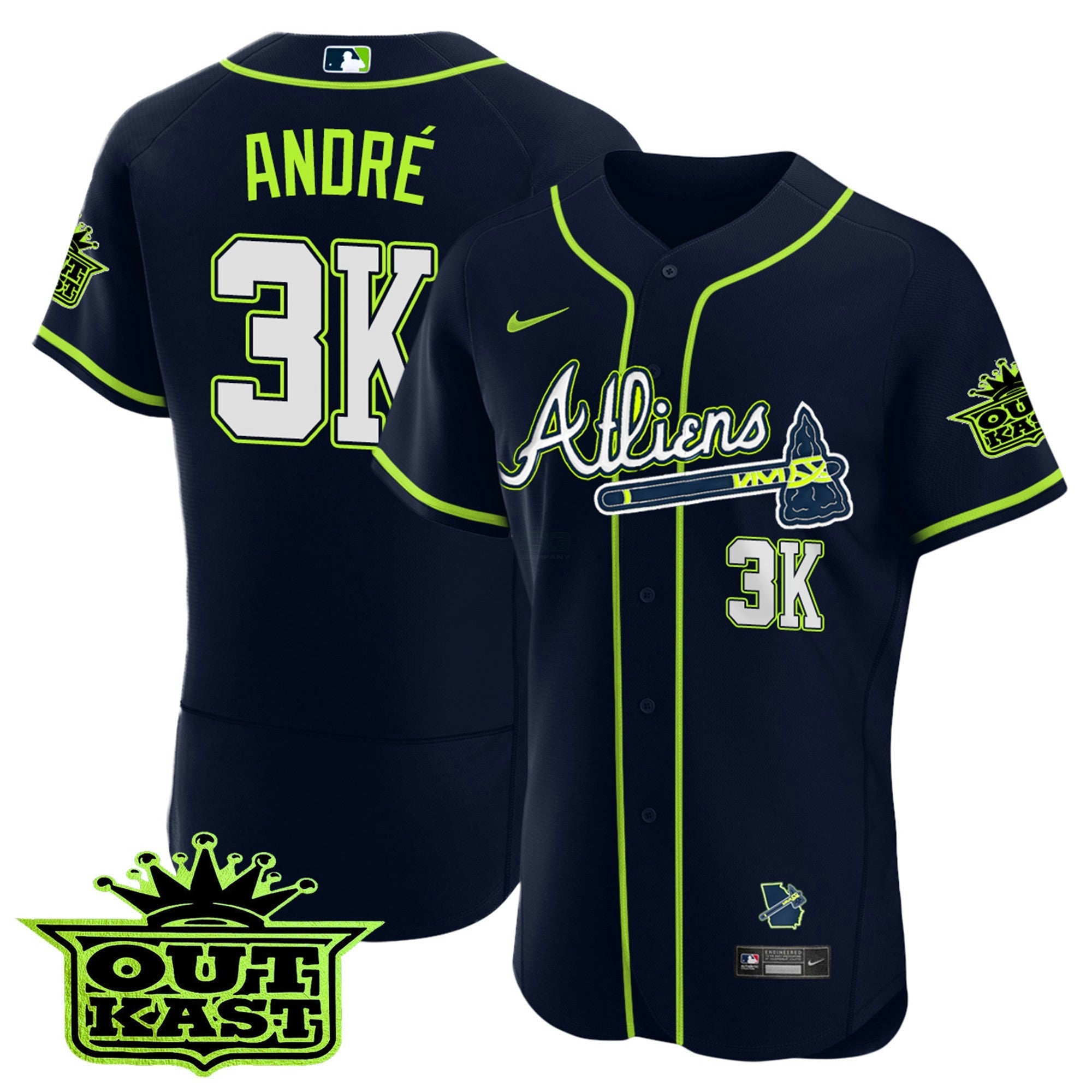 Camisa MLB Men’s Atlanta Atliens Flex Base Jersey V2