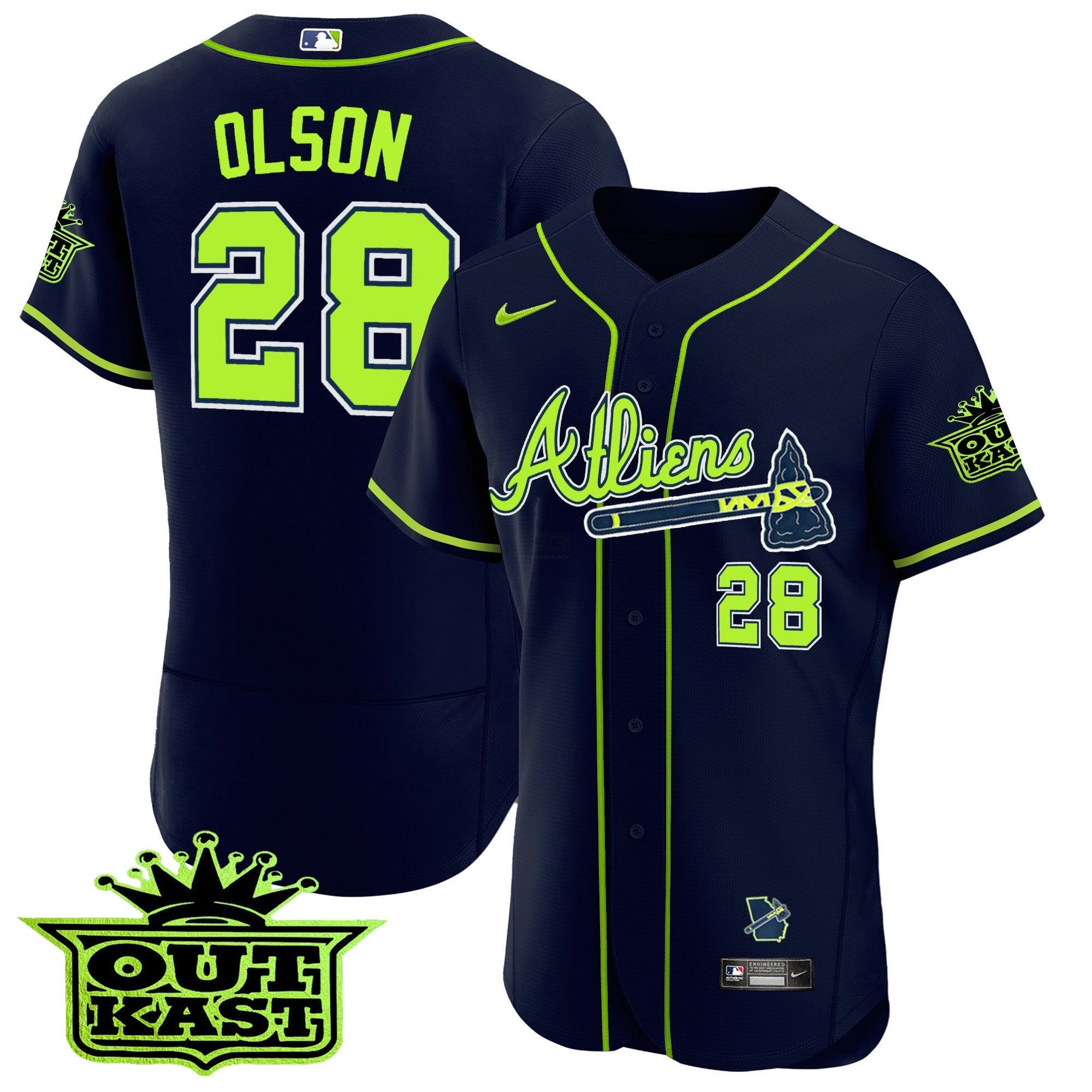 Camisa MLB Men’s Atlanta Atliens Flex Base Jersey V3