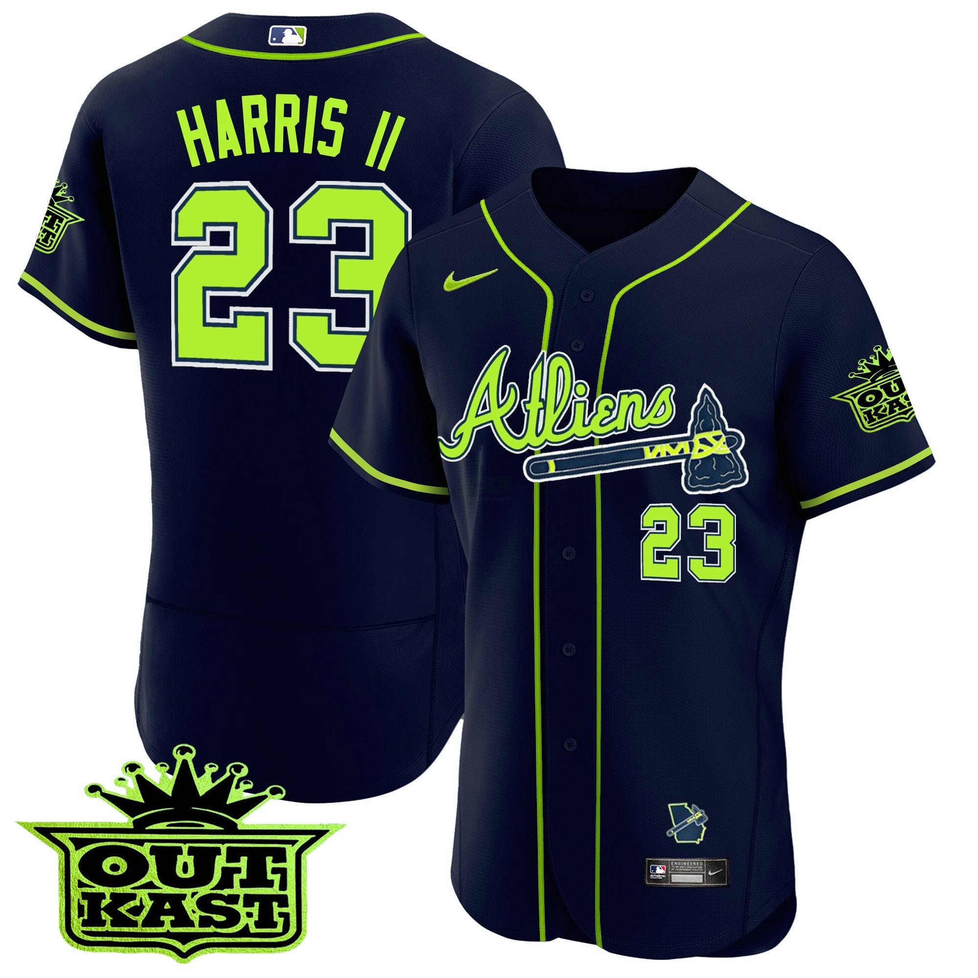 Camisa MLB Men’s Atlanta Atliens Flex Base Jersey V3