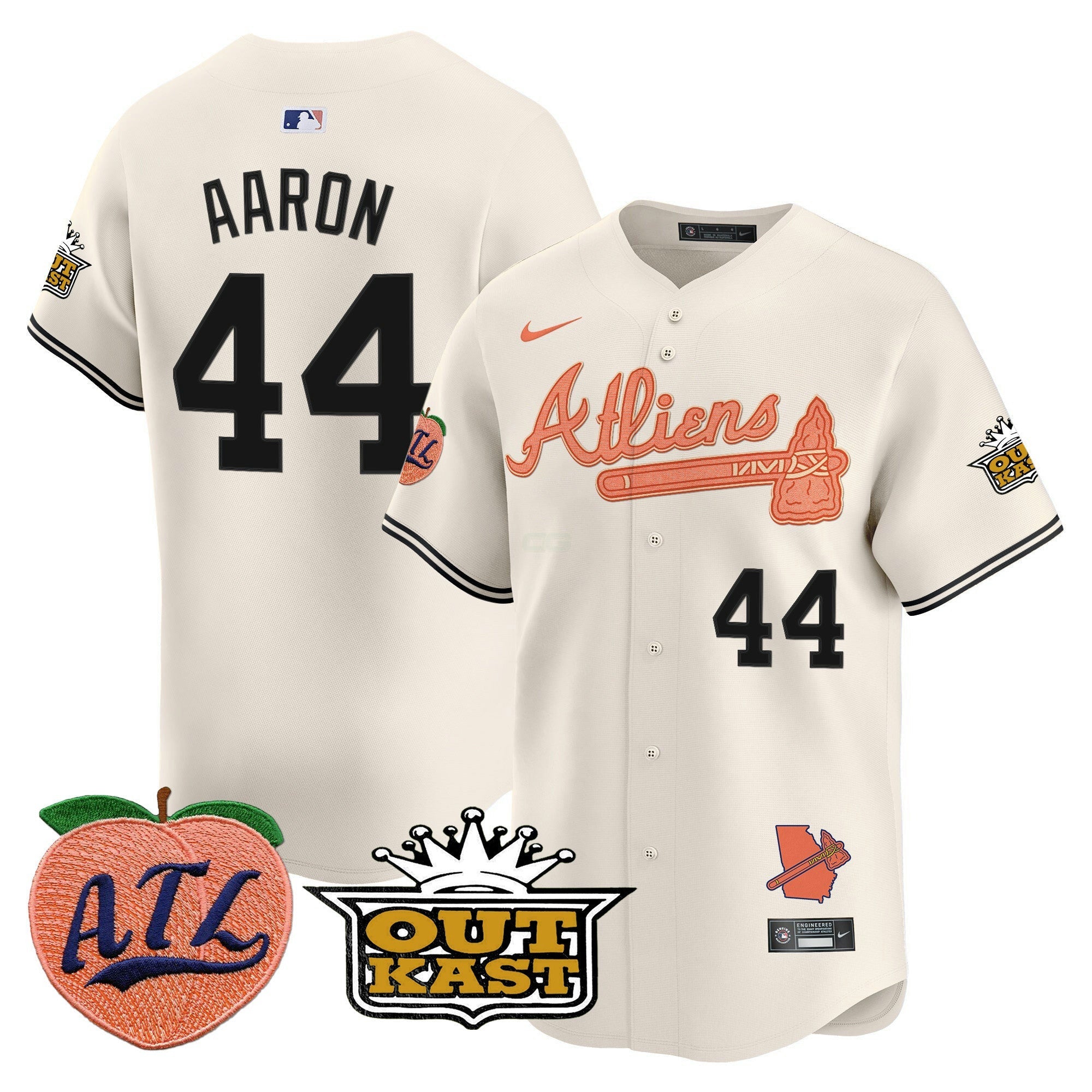 Camisa MLB Men’s Atlanta Atliens & Peach Vapor Premier Limited Jersey