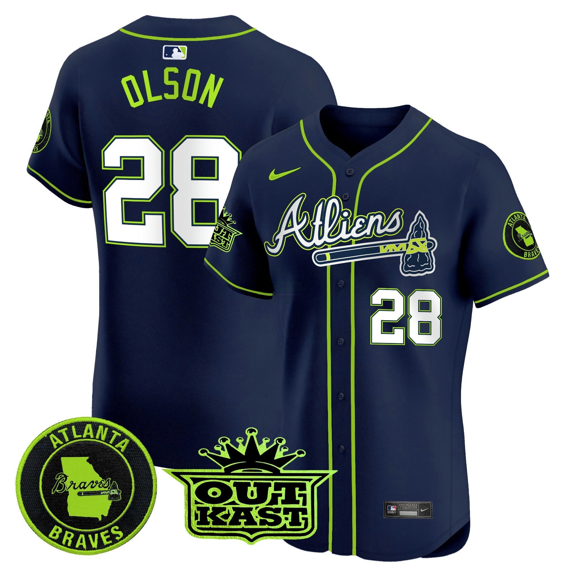 Camisa MLB Men’s Atlanta Atliens Vapor Premier Elite Jersey