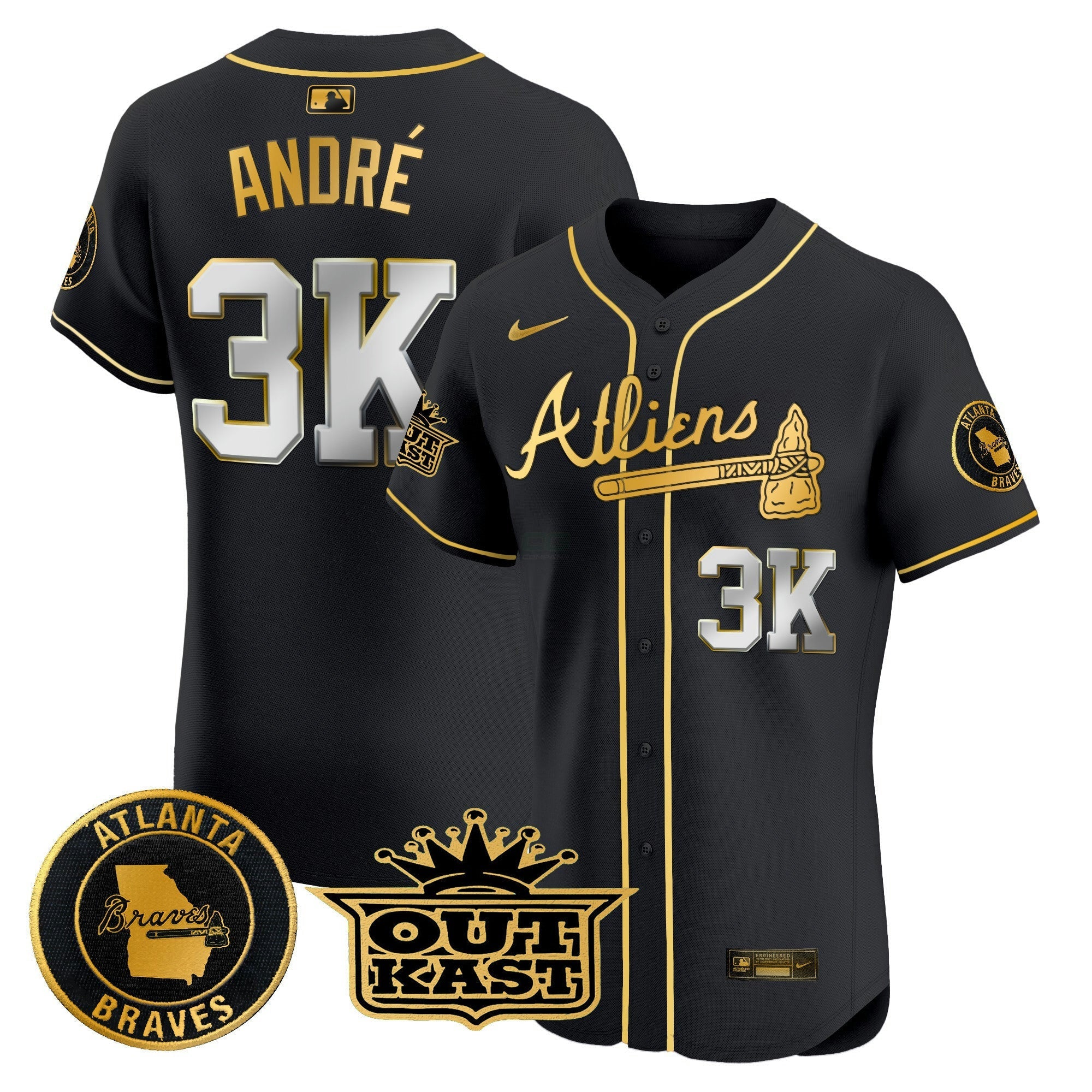 Camisa MLB Men’s Atlanta Atliens Vapor Premier Elite Jersey