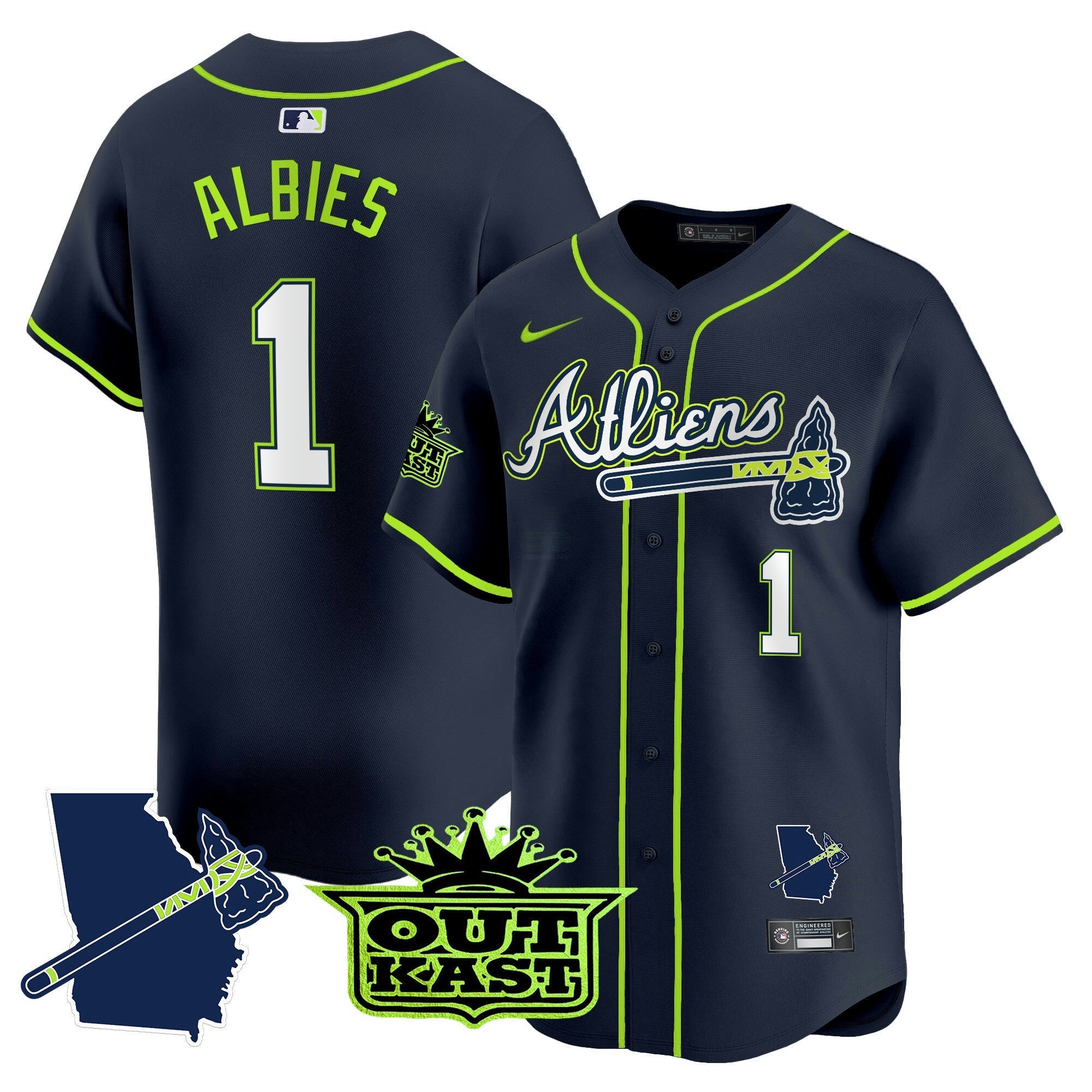 Camisa MLB Men’s Atlanta Atliens Vapor Premier Limited Jersey V2