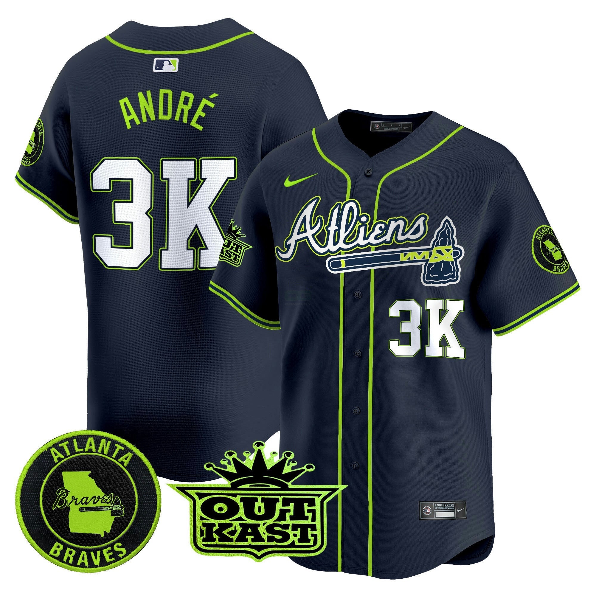Camisa MLB Men’s Atlanta Atliens Vapor Premier Limited Jersey V4