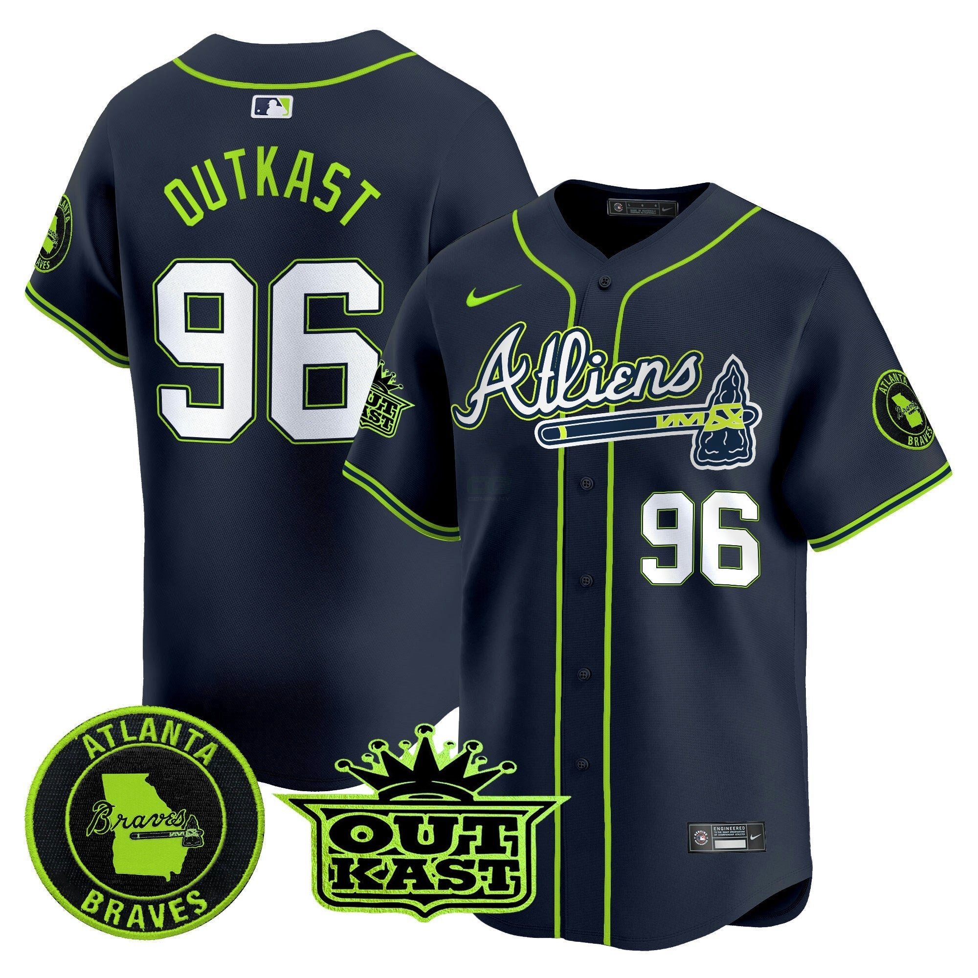 Camisa MLB Men’s Atlanta Atliens Vapor Premier Limited Jersey V4