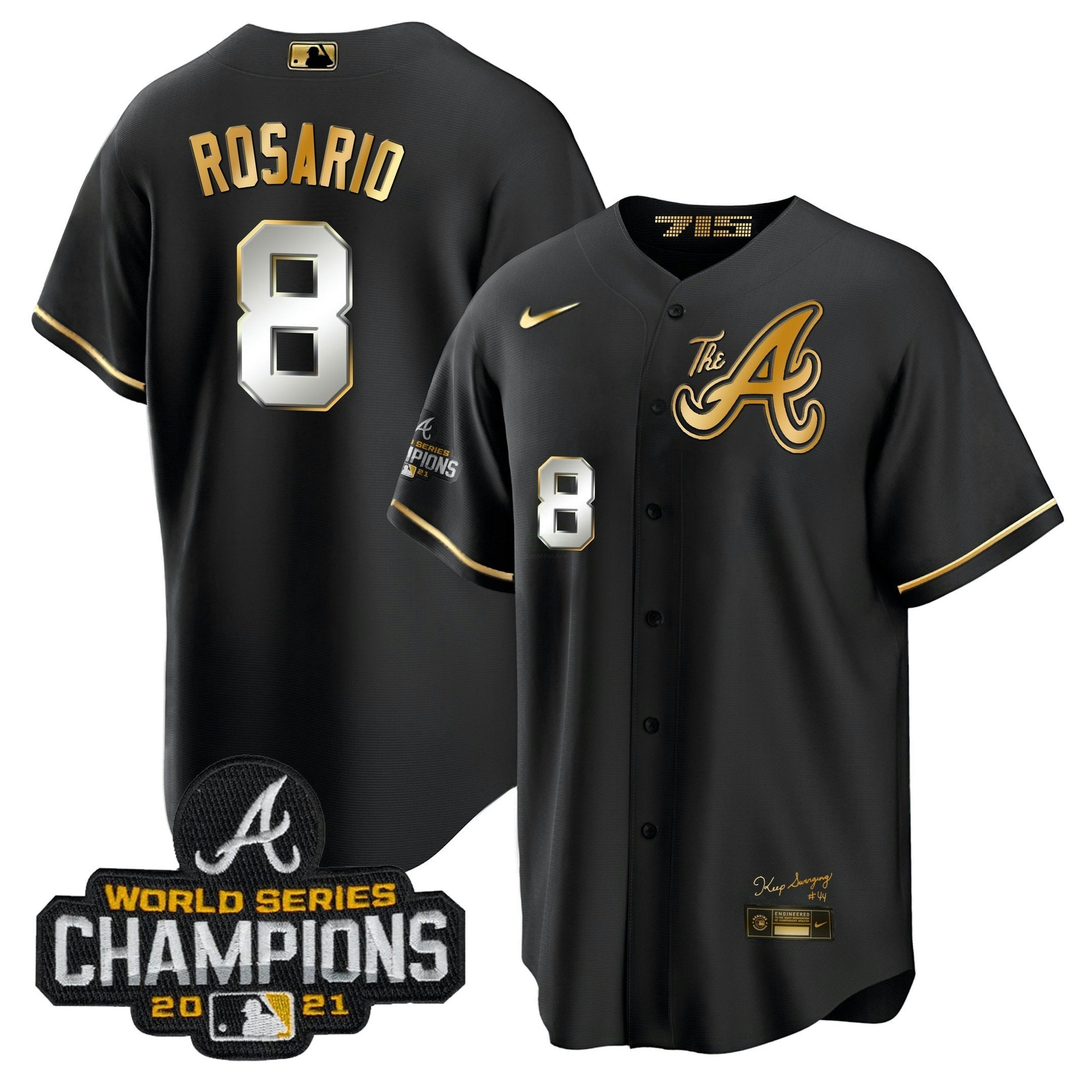 Camisa MLB Men’s Atlanta Champions City Connect Dourada Cool Base Jersey