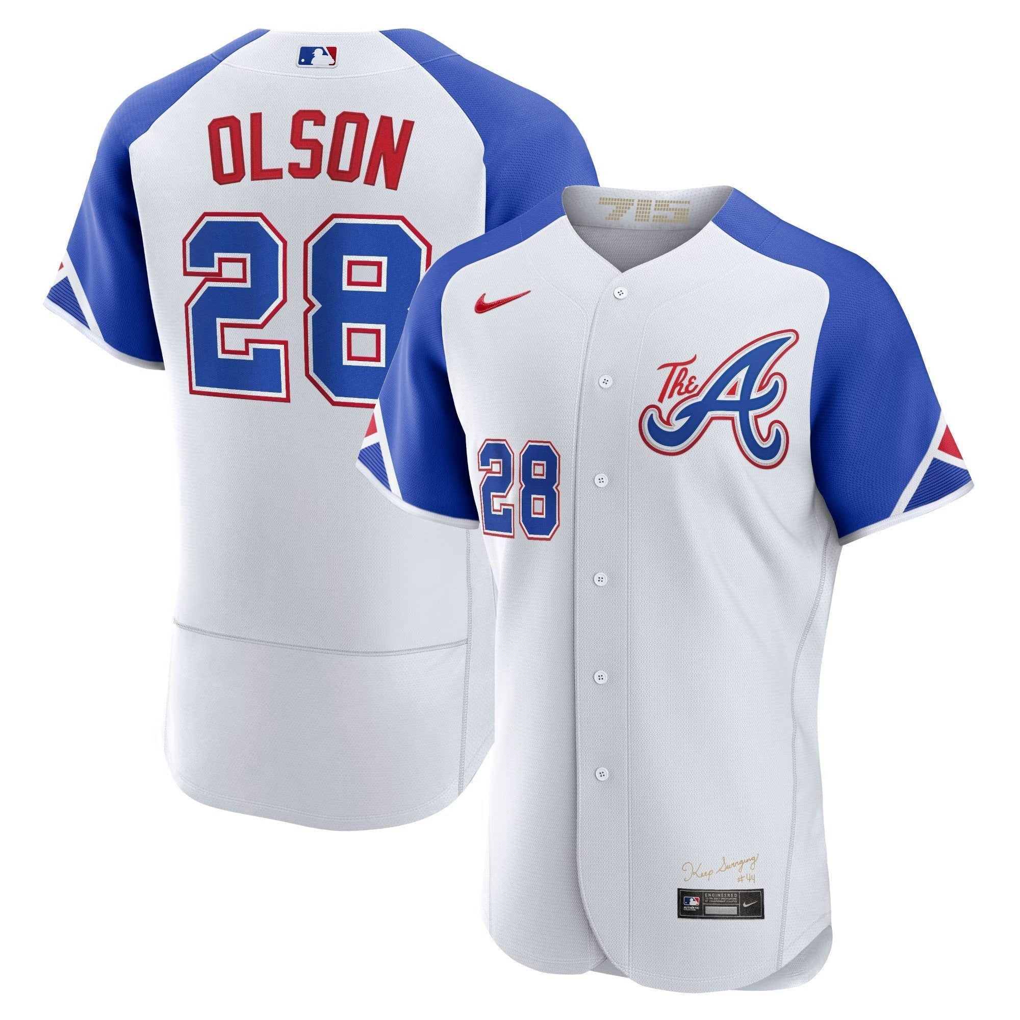 Camisa MLB Men’s Atlanta Champions City Connect Dourada Flex Base Jersey