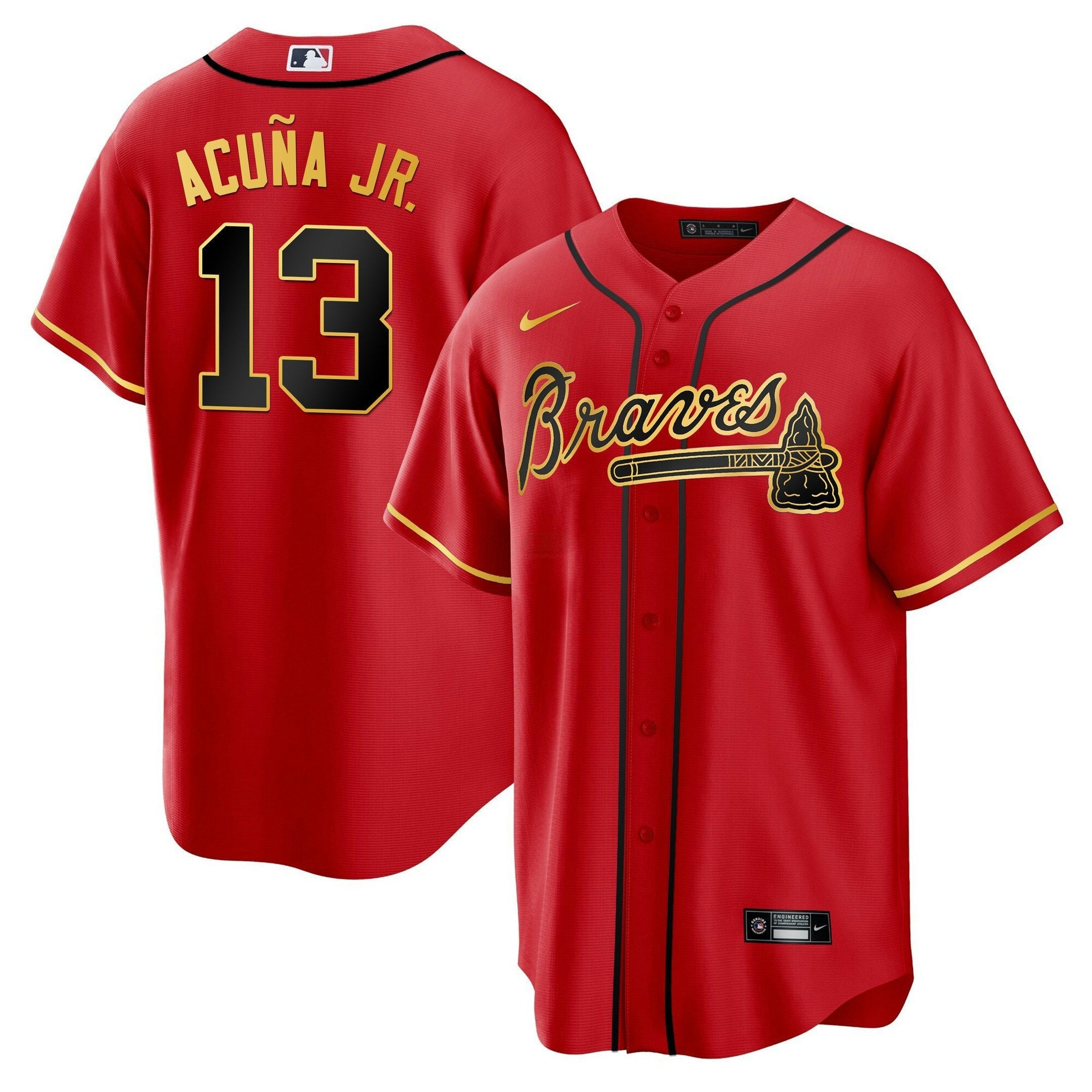 Camisa MLB Men’s Atlanta Gold Trim Jersey