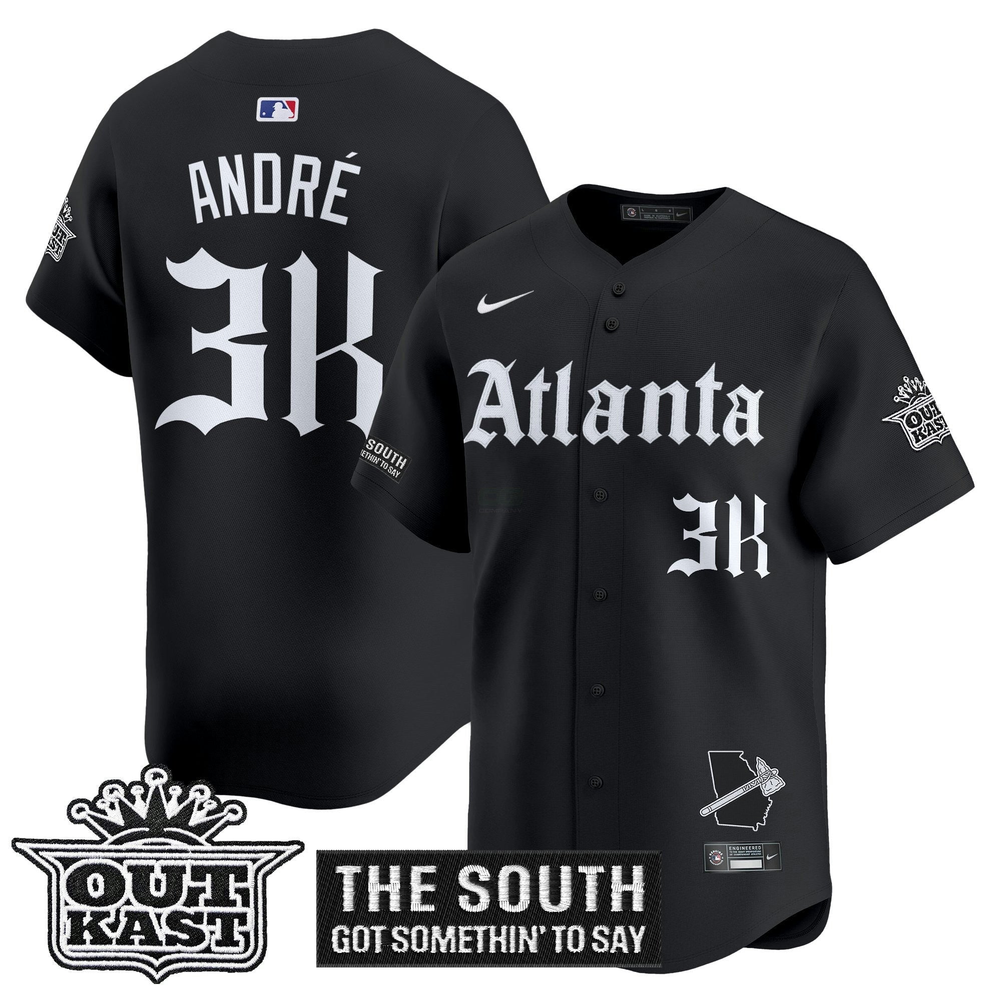 Camisa MLB Men’s Atlanta ‘Gothic South x Outkast Edition’ Vapor Premier Limited Jersey