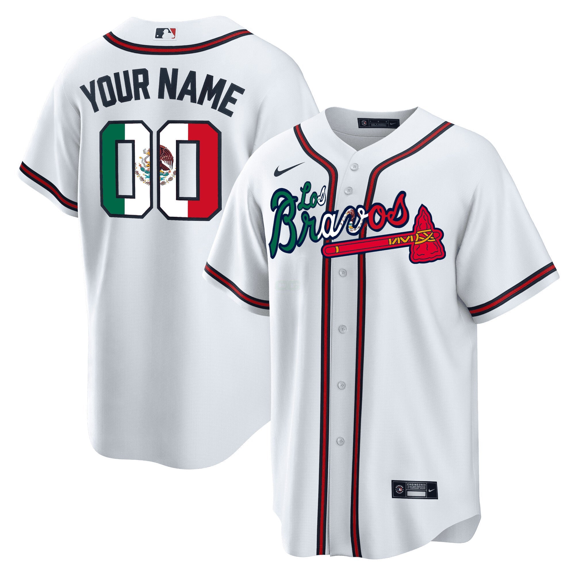 Camisa MLB Men’s Atlanta Los Bravos Special Mexico Edition Jersey