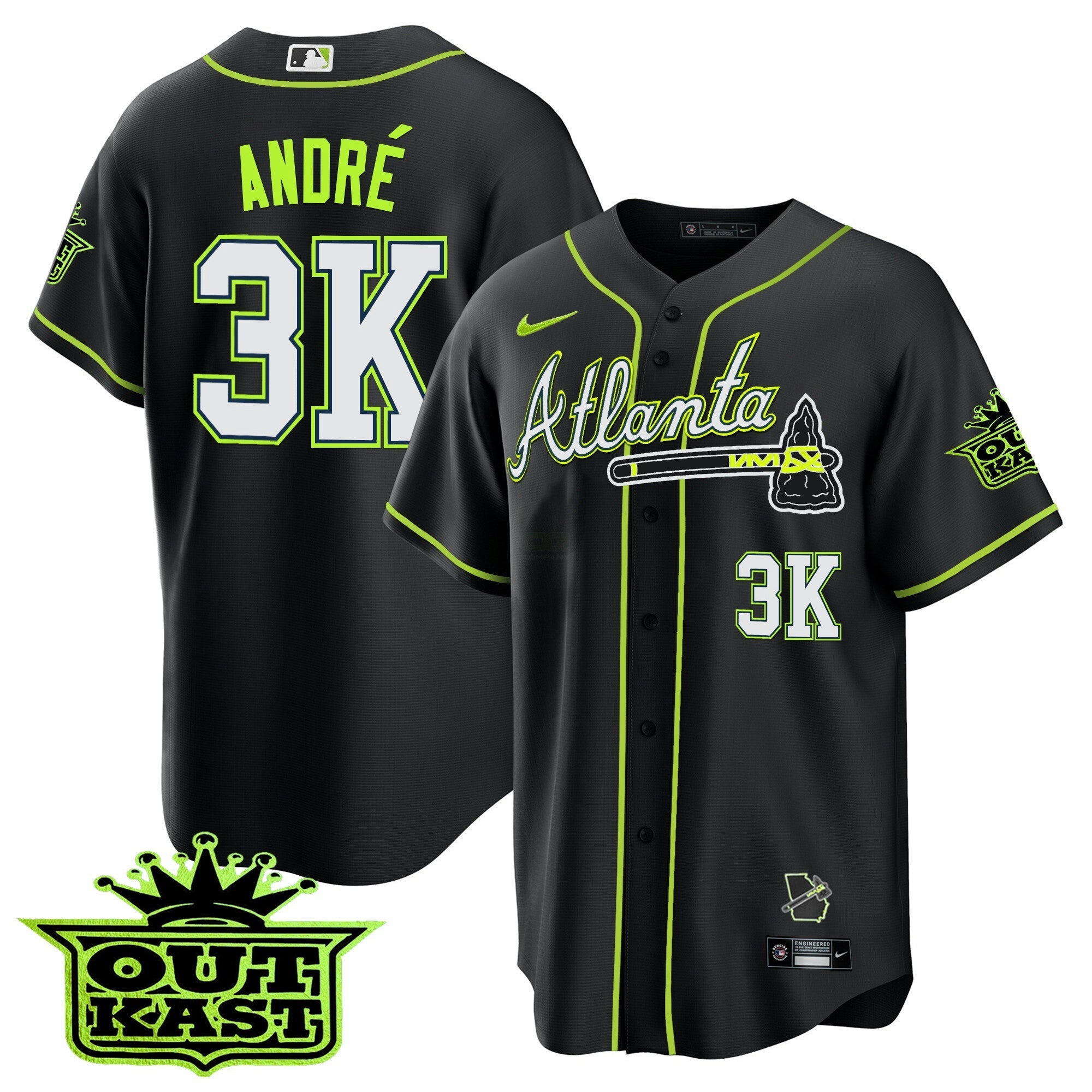 Camisa MLB Men’s Atlanta Outkast Cool Base Jersey V3
