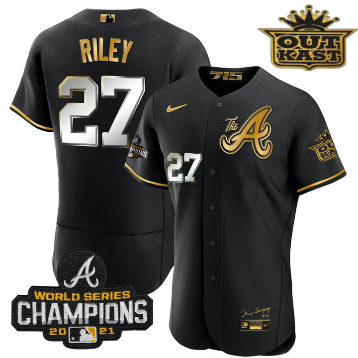 Camisa MLB Men’s Atlanta Outkast Gold The A Flex Base Jersey