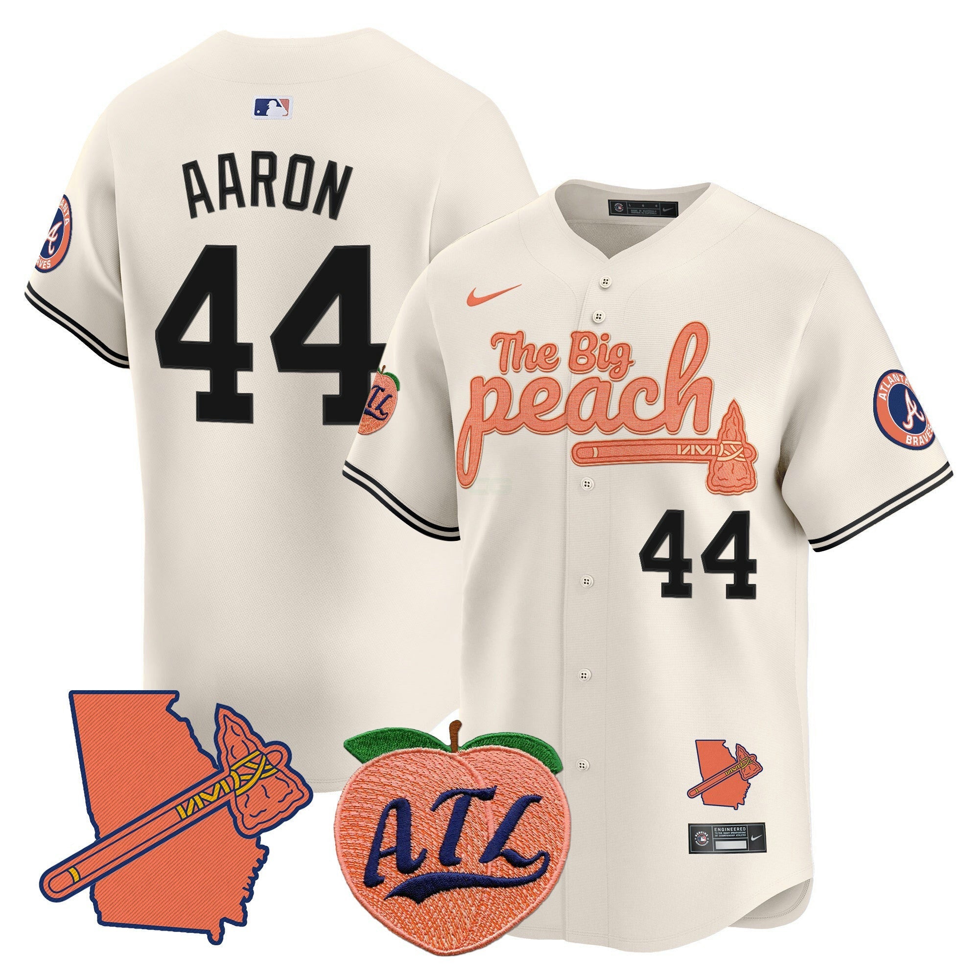 Camisa MLB Men’s Atlanta The Big Peach Vapor Premier Limited Jersey V2