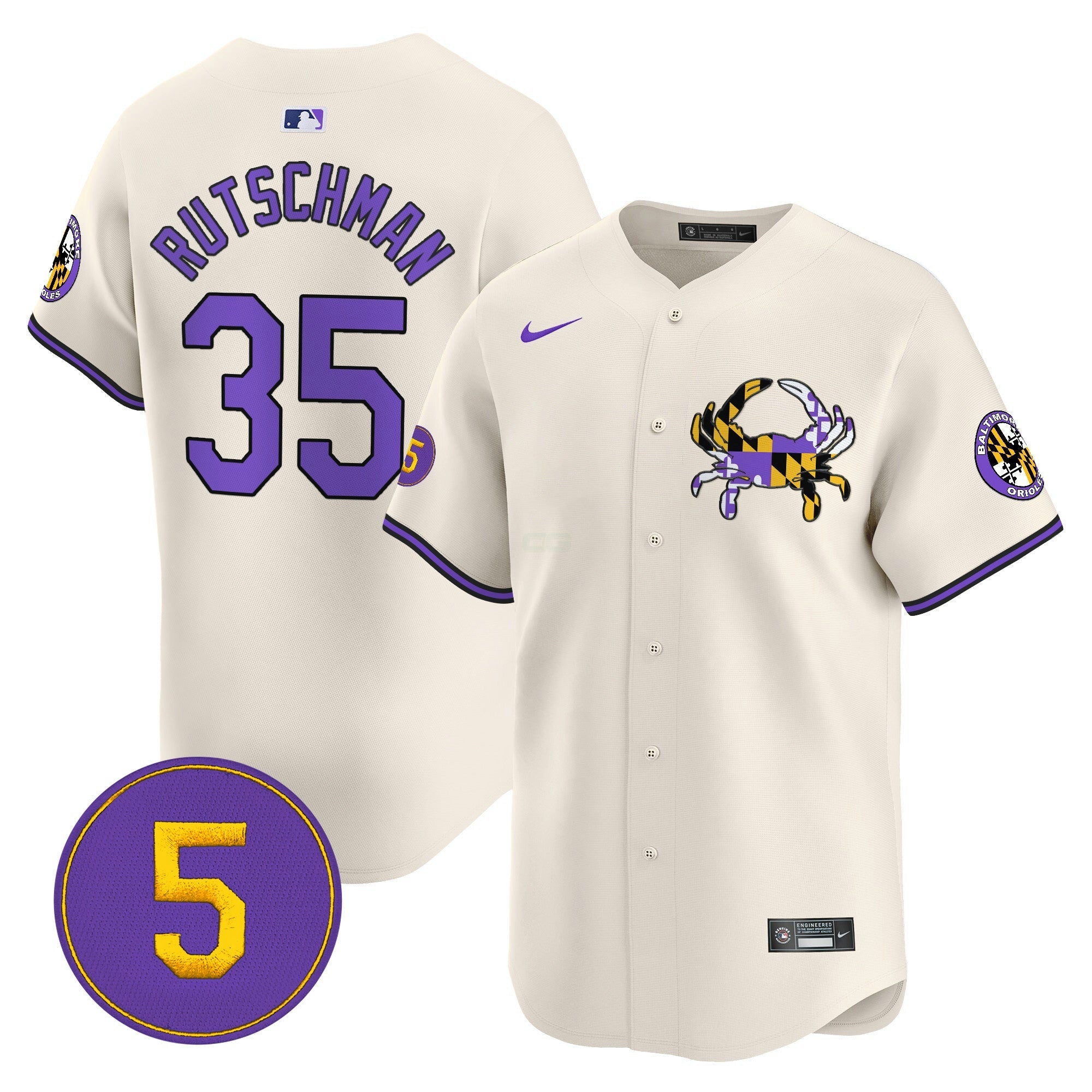 Camisa MLB Men’s Baltimore Purple Vapor Premier Limited Jersey