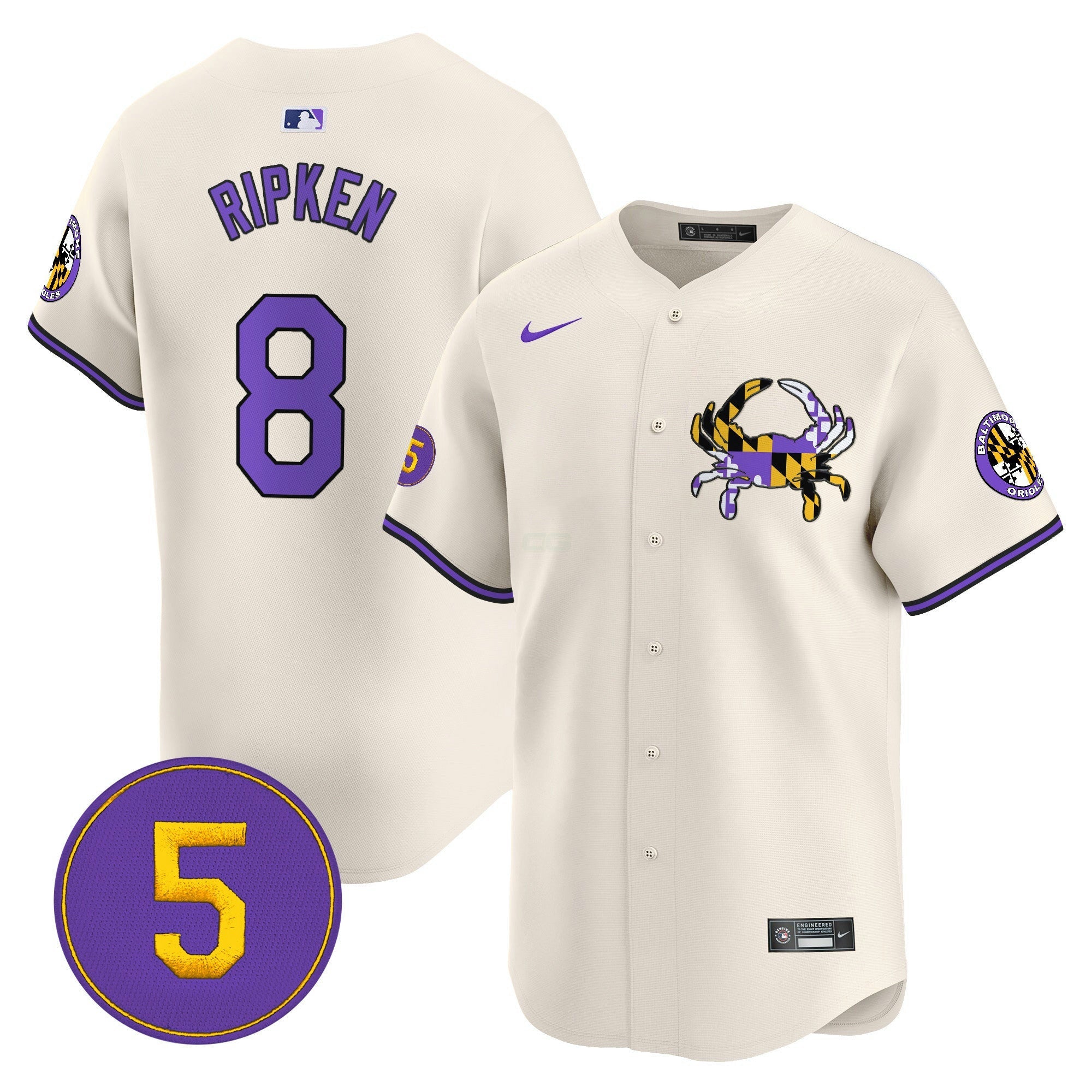 Camisa MLB Men’s Baltimore Purple Vapor Premier Limited Jersey