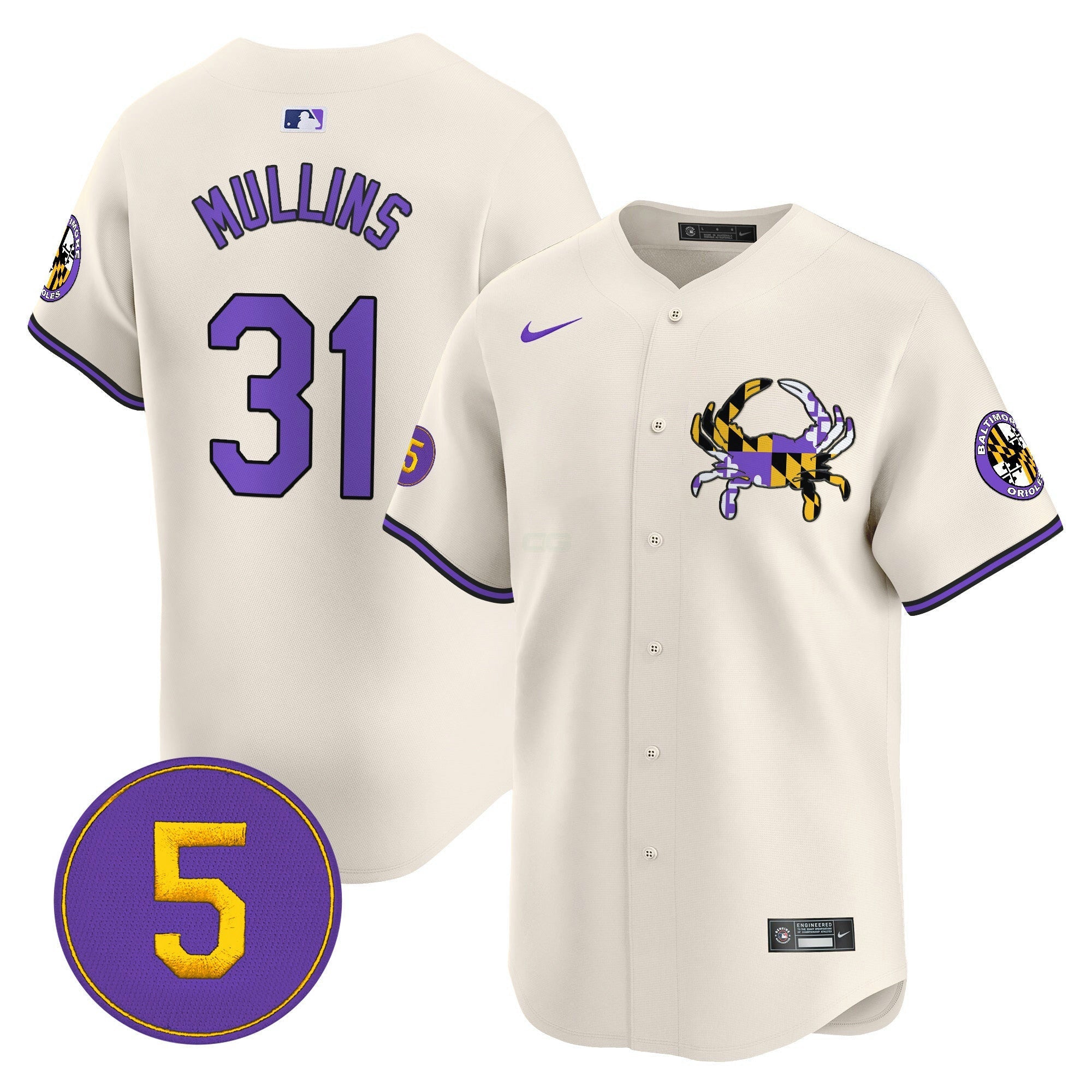 Camisa MLB Men’s Baltimore Purple Vapor Premier Limited Jersey