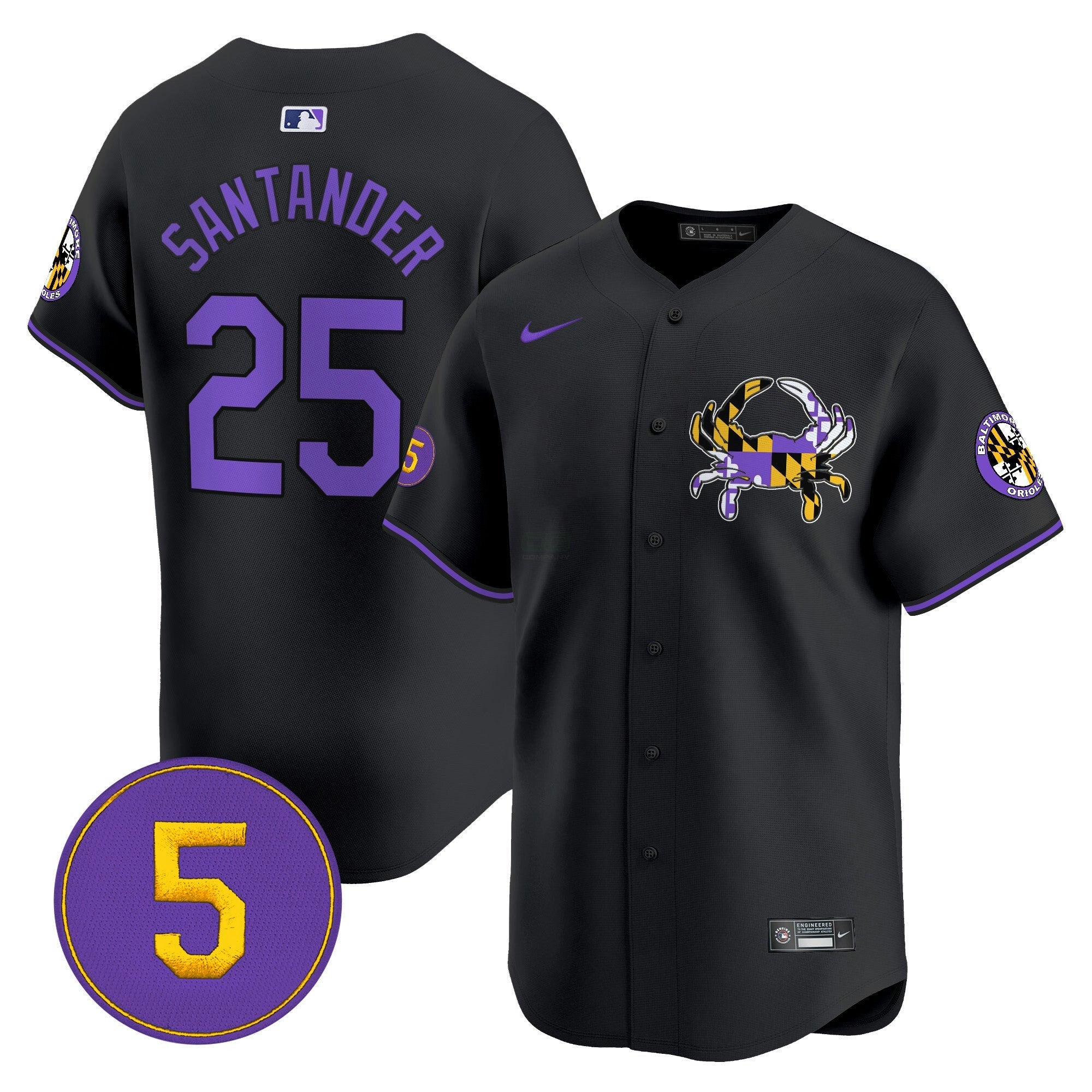 Camisa MLB Men’s Baltimore Purple Vapor Premier Limited Jersey