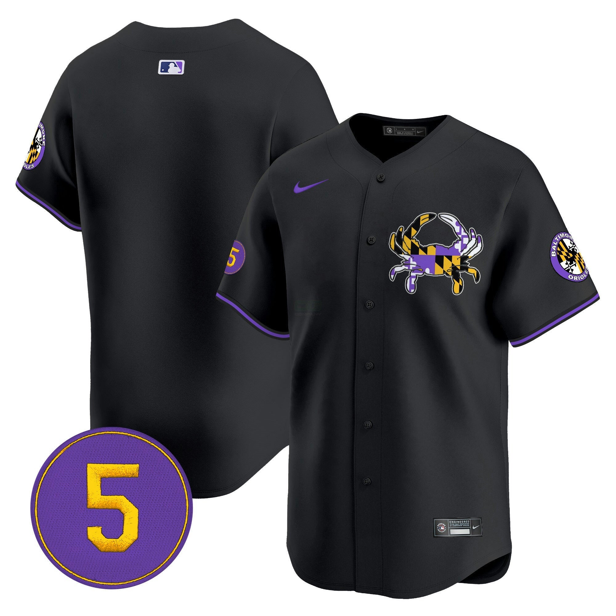 Camisa MLB Men’s Baltimore Purple Vapor Premier Limited Jersey
