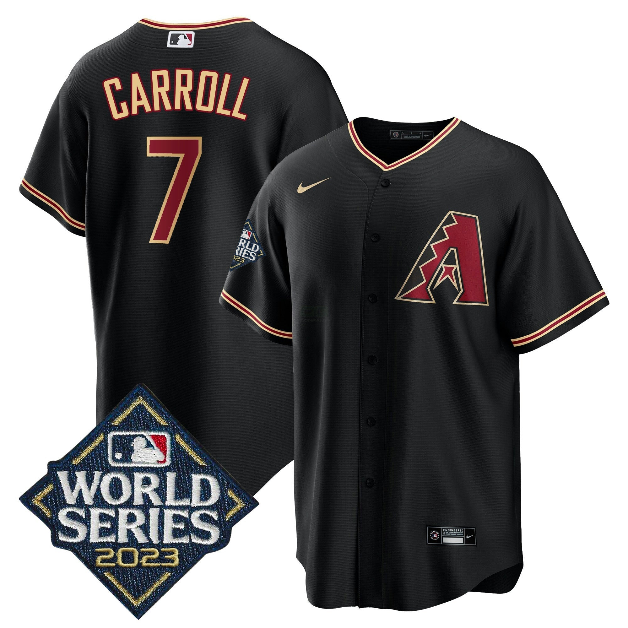 Camisa MLB Men’s Black 2023 World Series Jersey